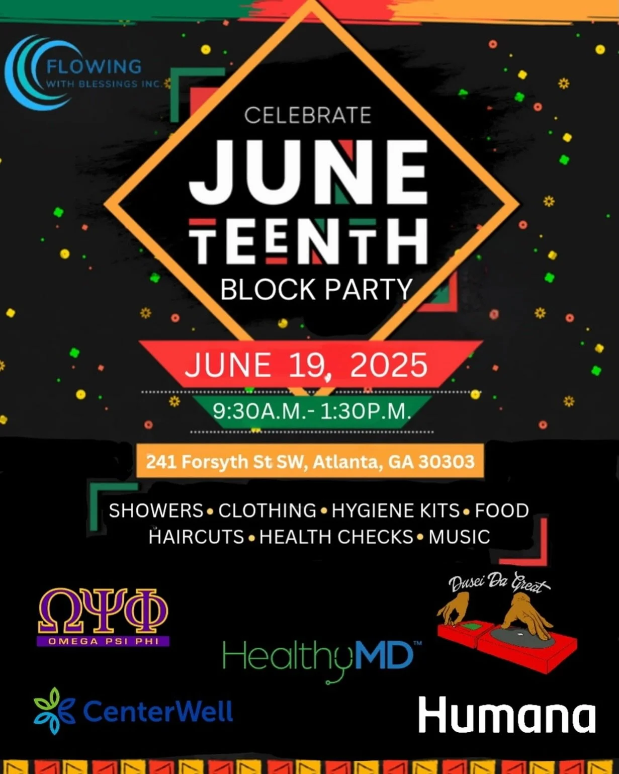 Join @kappa_alpha_alpha_chapter for a community block party and health day.