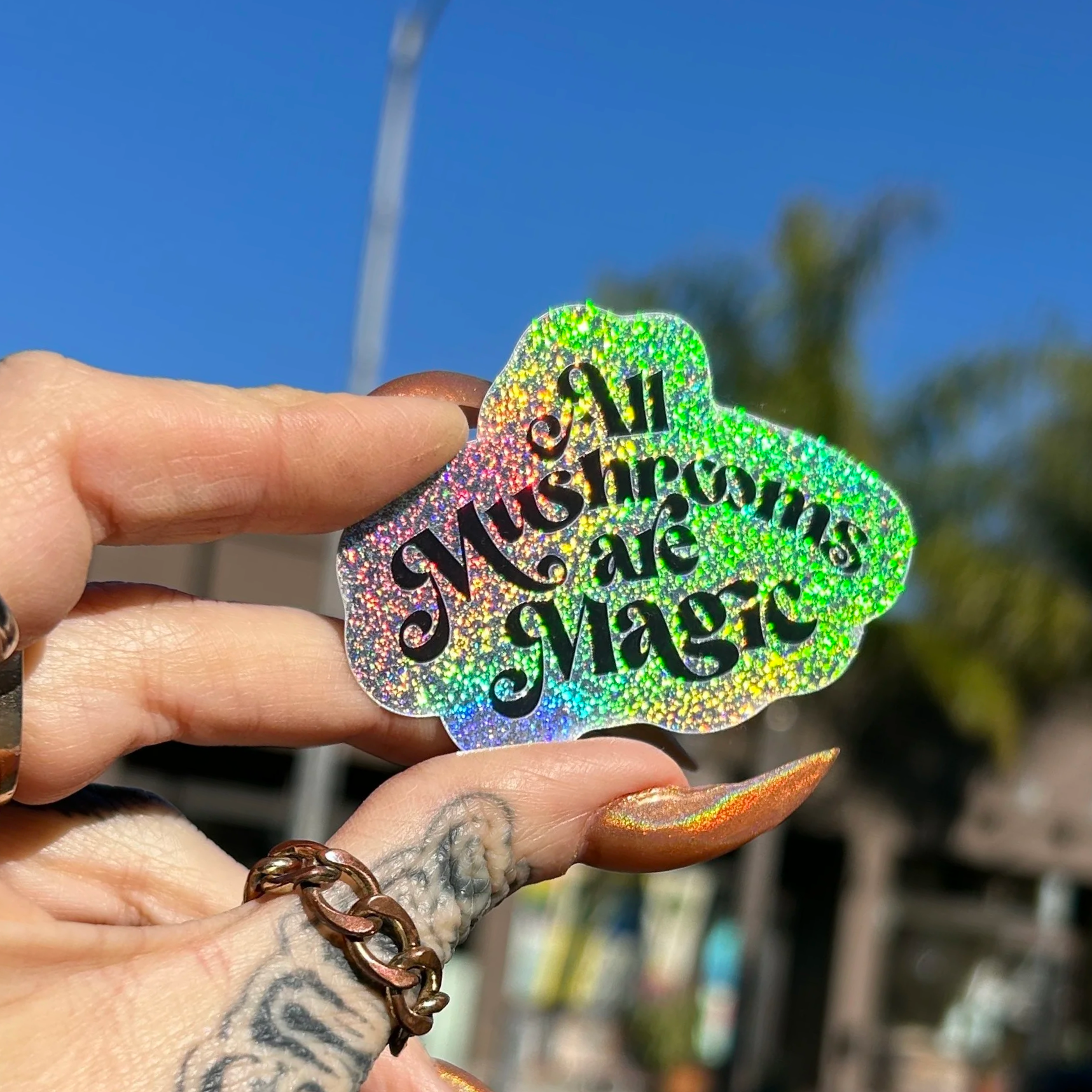 All Mushrooms Are Magic Pixie Dust Sticker