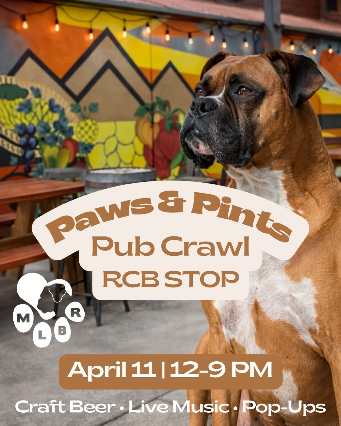 𝐇𝐈. 𝐘𝐄𝐒. 𝐈 𝐀𝐌 𝐓𝐇𝐄 𝐄𝐕𝐄𝐍𝐓. 🐶🍻

My human thinks they&rsquo;re taking me to a pub crawl&hellip;
&hellip;but really, I&rsquo;m taking them.

Welcome to
𝐏𝐀𝐖𝐒 &amp; 𝐏𝐈𝐍𝐓𝐒 &mdash; 𝐑𝐂𝐁 𝐒𝐓𝐎𝐏
𝐒𝐚𝐭𝐮𝐫𝐝𝐚𝐲, 𝐀𝐩𝐫𝐢𝐥 𝟏𝟏 |