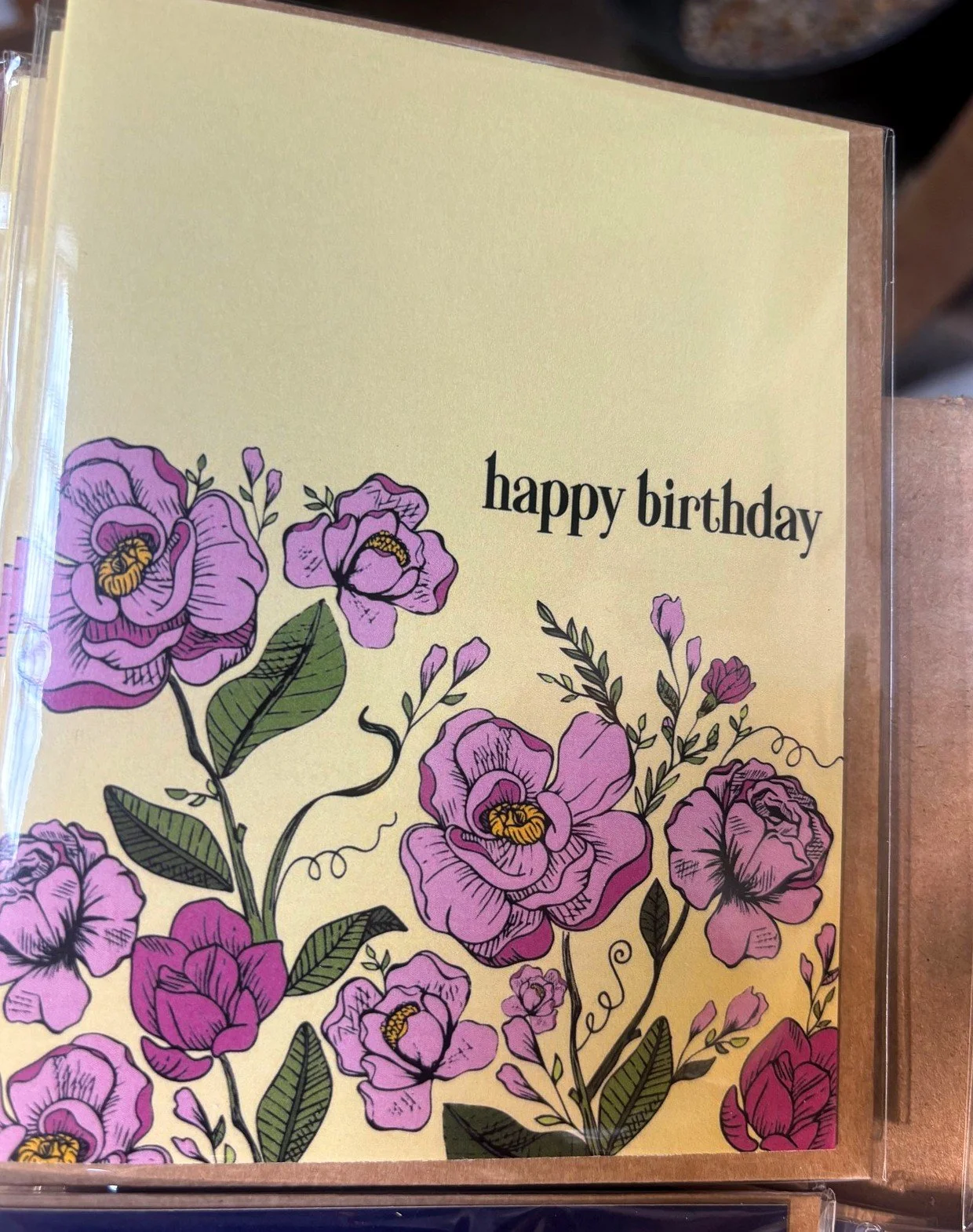 "Happy Birthday" Roses Greeting Card