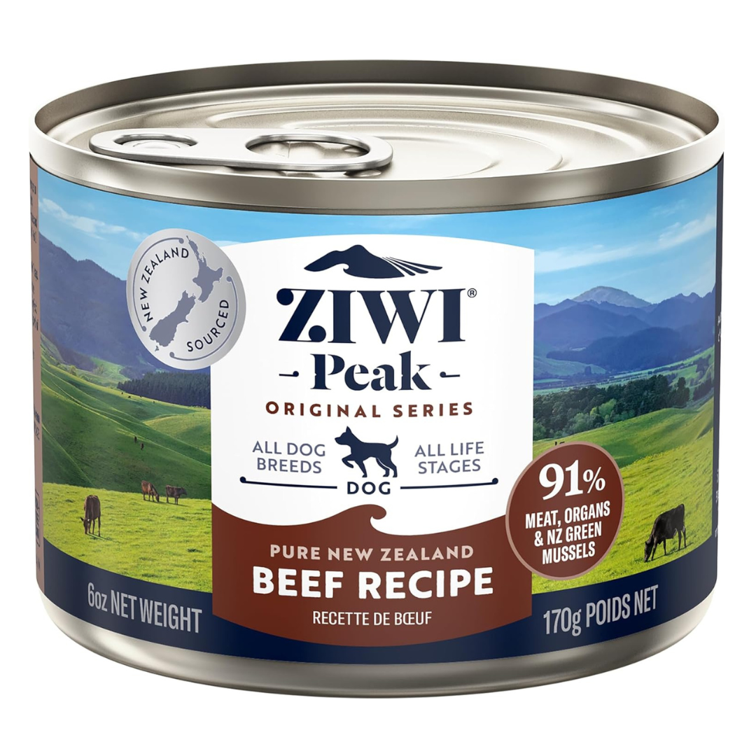 Ziwi Peak Beef Canned Wet Dog Food – All Natural, High Protein, Grain Free, Limited Ingredient, with Superfoods Beef 6oz