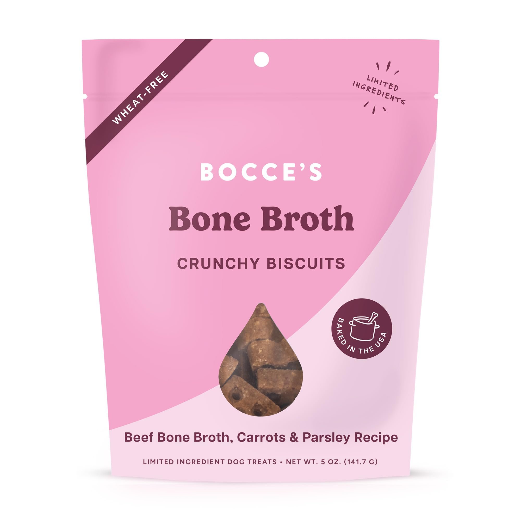 Bocce's Bakery Bone Broth Biscuits for Dogs – 5 oz