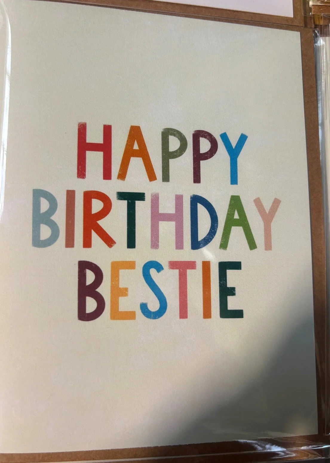 "Happy Birthday Bestie" Rainbow Greeting Card