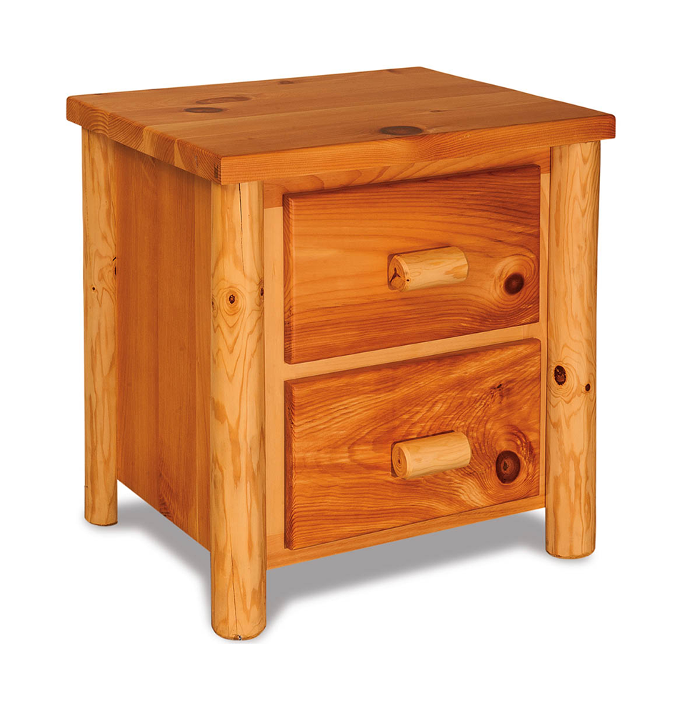 2 Drawer Nightstand – Plain Pine