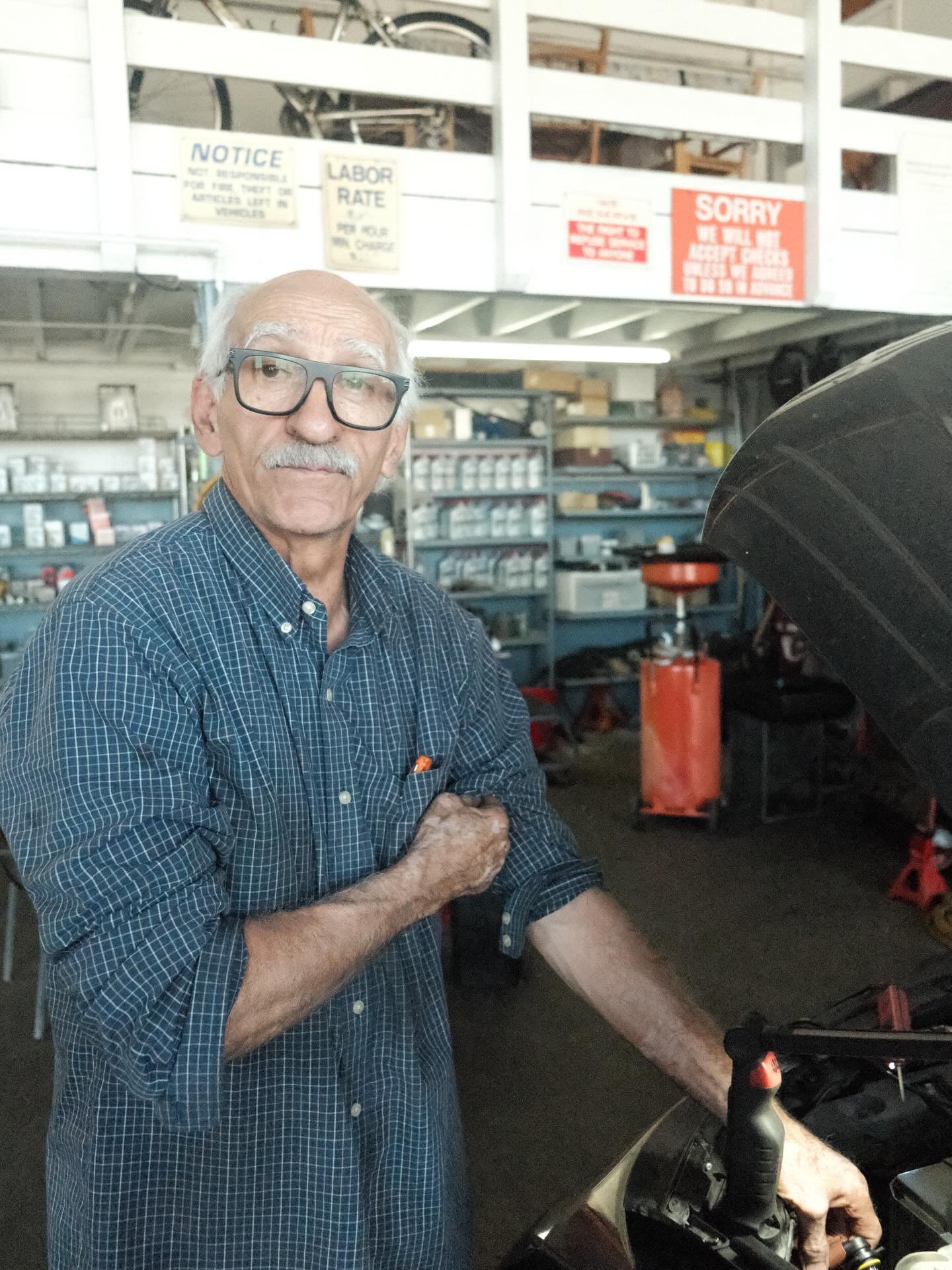 My sweet mechanic letting me test shoot some camera presets

Over 60 years working and social security will only give him $1,200/month for retirement

But he does not complain!! He is grateful to be working. And I am grateful he is working. He always