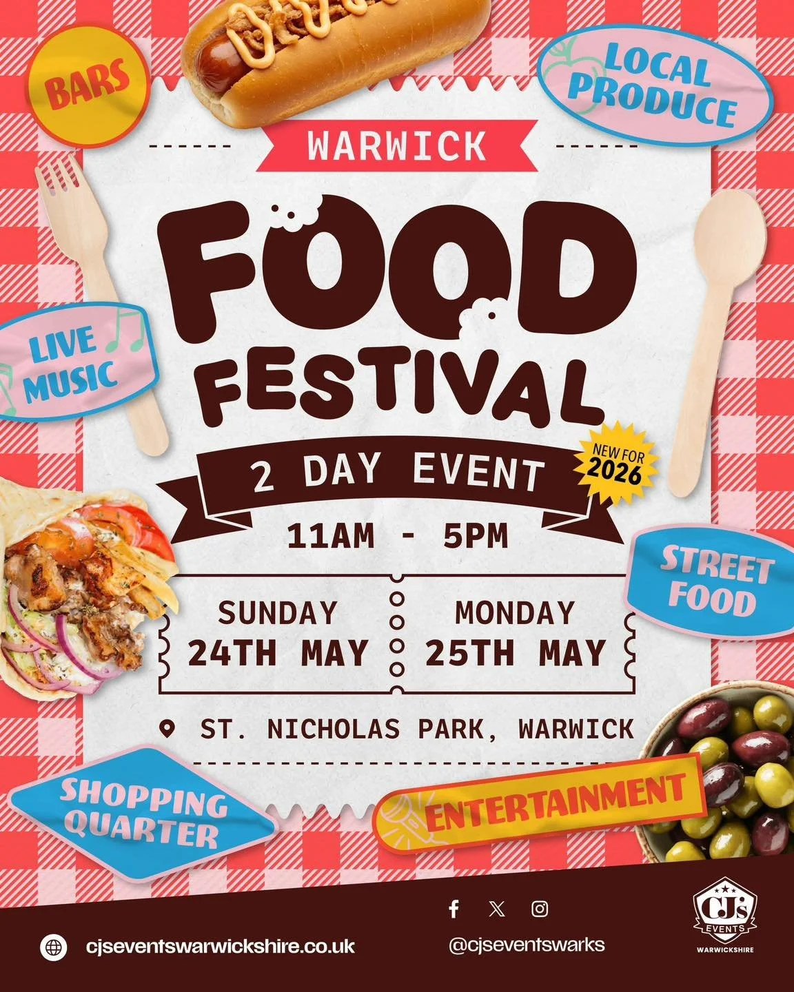 Thank you to all those who attended Eurovision Festival last Saturday. 

We will not be trading at Warwick Market this Saturday, but we WILL be trading at Warwick Food Festival on Sunday and Monday!

We look forward to seeing you there!