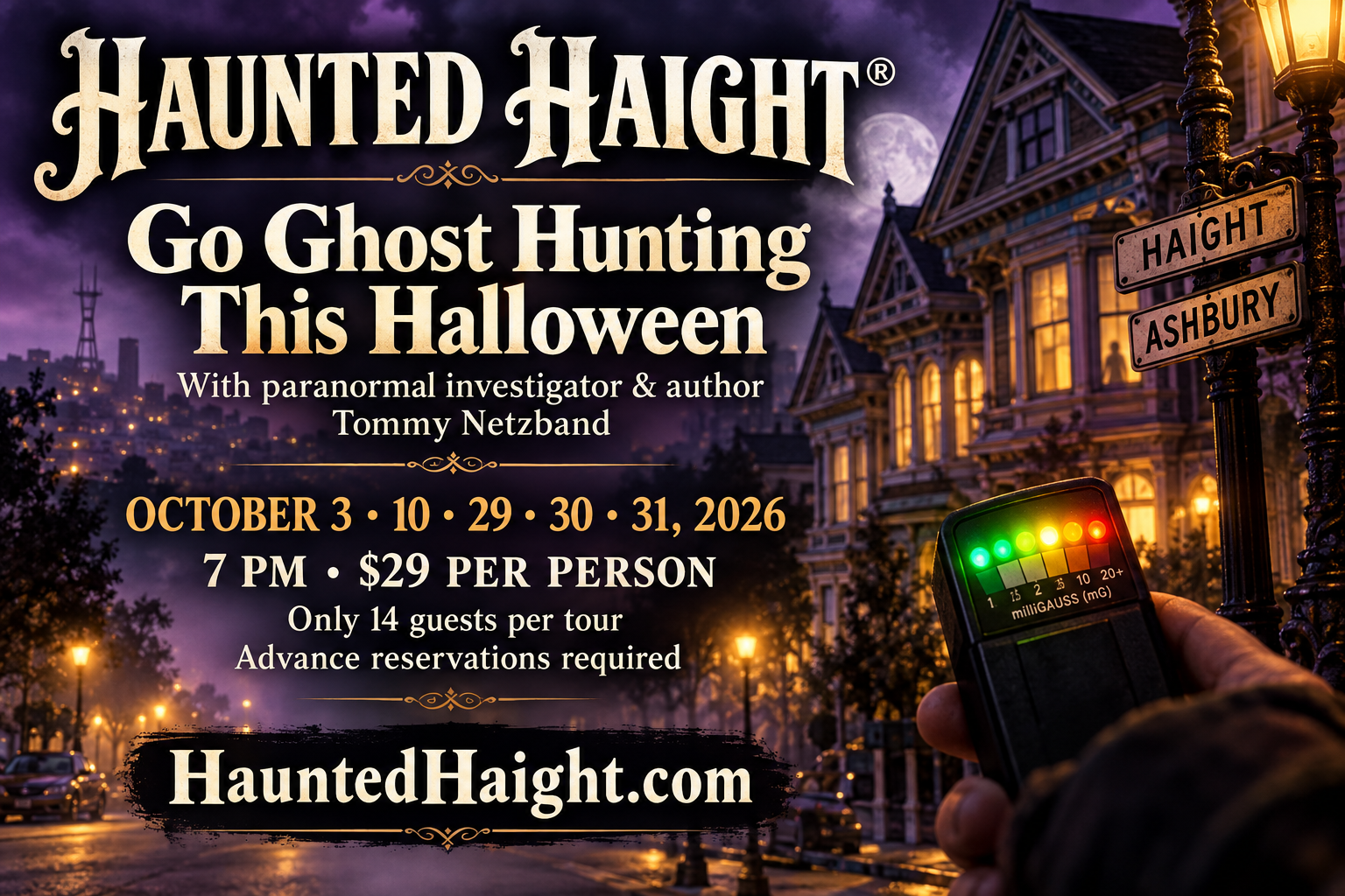 Go Ghost Hunting This Halloween with Haunted Haight® Walking Tours