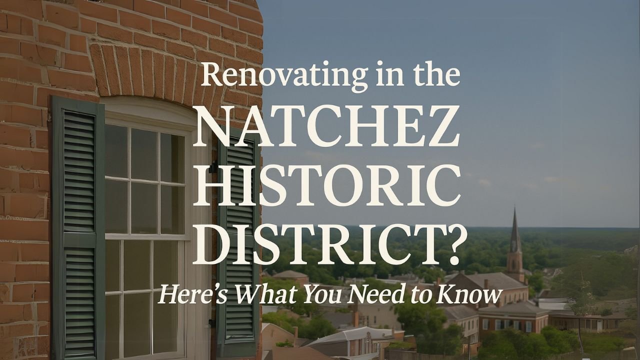 🏡 Renovating in the Natchez Historic District? Here’s What You Need to Know