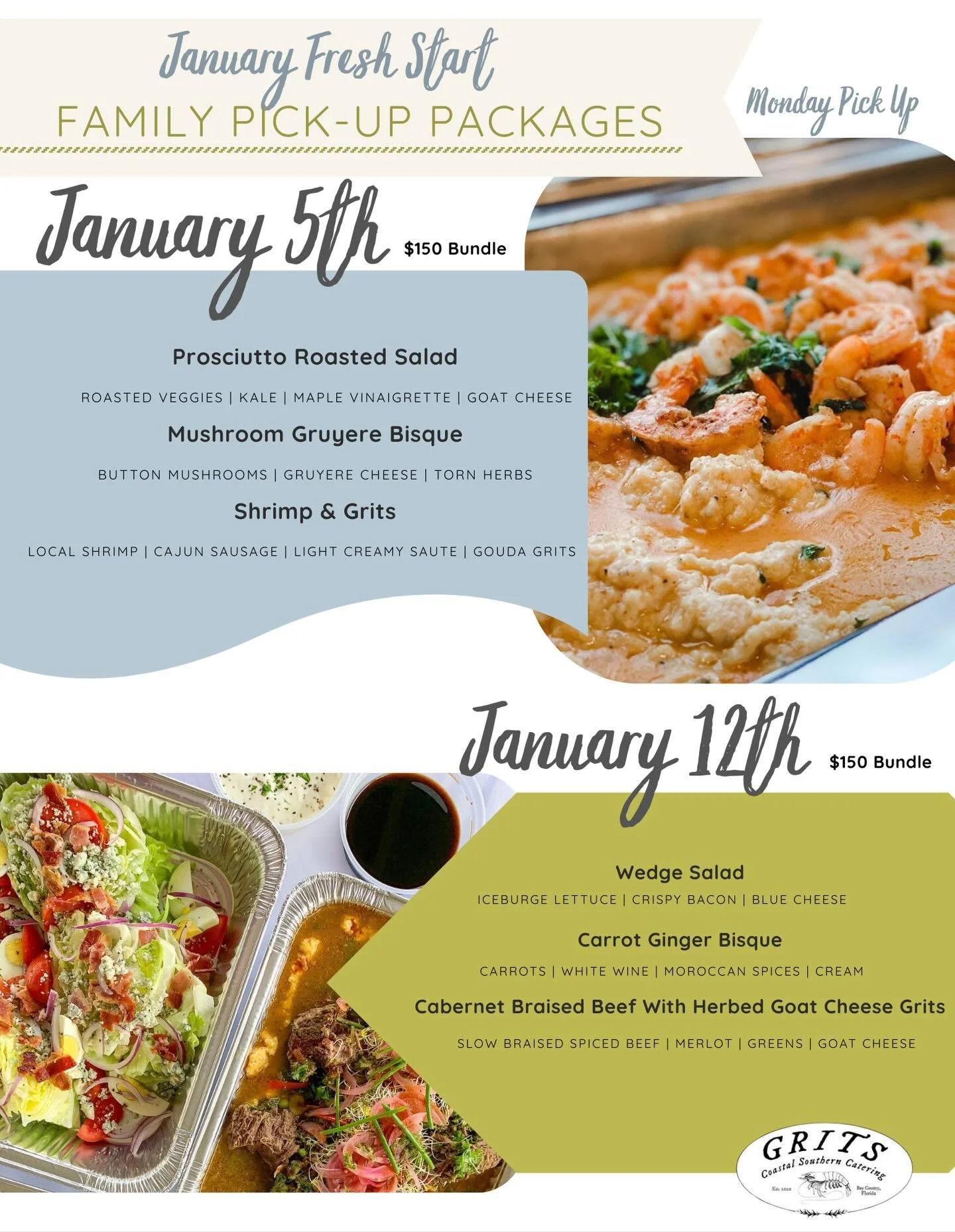 A new year calls for a fresh starts (and fresh flavors)! 🌿

Our January Clean Start Family Packages are coming &mdash; think cozy soups, vibrant salads, and satisfying entr&eacute;es made from scratch with clean ingredients. In January we&rsquo;ll l