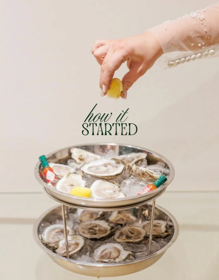 Becca &amp; Chris knew they wanted a private oyster tower moment after their ceremony- and we LOVED to set it up!✨🦪 

Their tower followed them out to the sweet heart table and was refilled throughout the night as they hit the dance floor! 

PERFECT