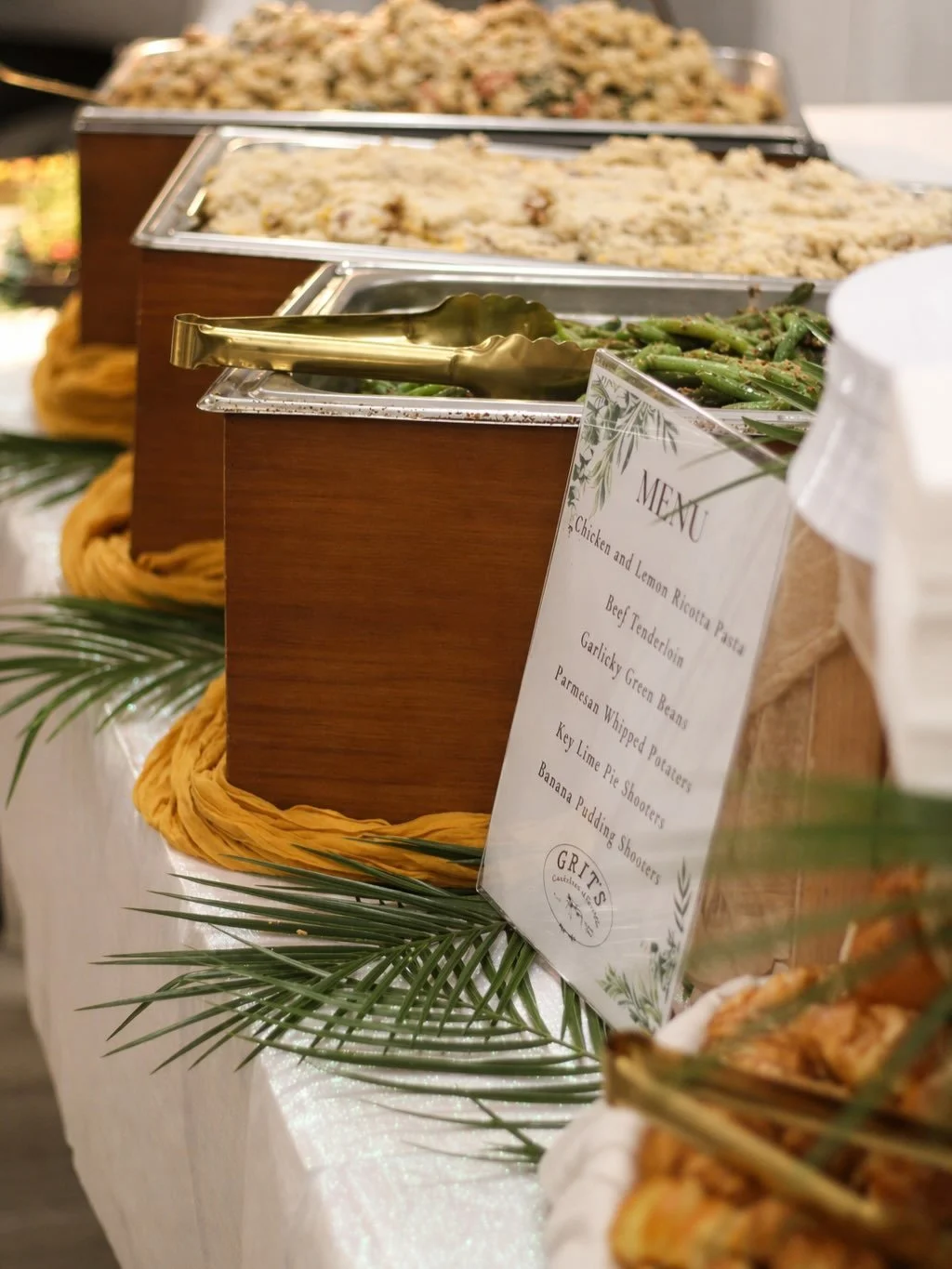 A beautiful Rehearsal Dinner buffet for Brynlee and Jonathan 🌴
