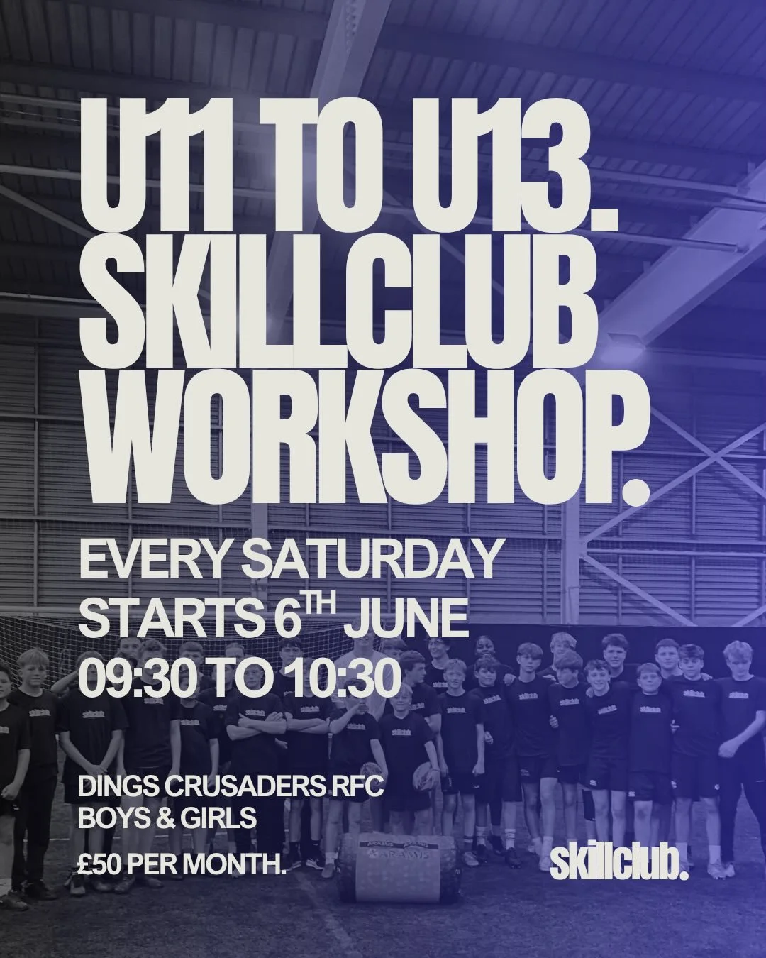 U11-U13 Weekly SkillClub Sessions.
&bull;
Launching Saturday 6th June.
&bull;
Every Saturday. 09:30 to 10:30.
&bull;
&pound;50 per month.
&bull;
Spond Registration Link in Bio.