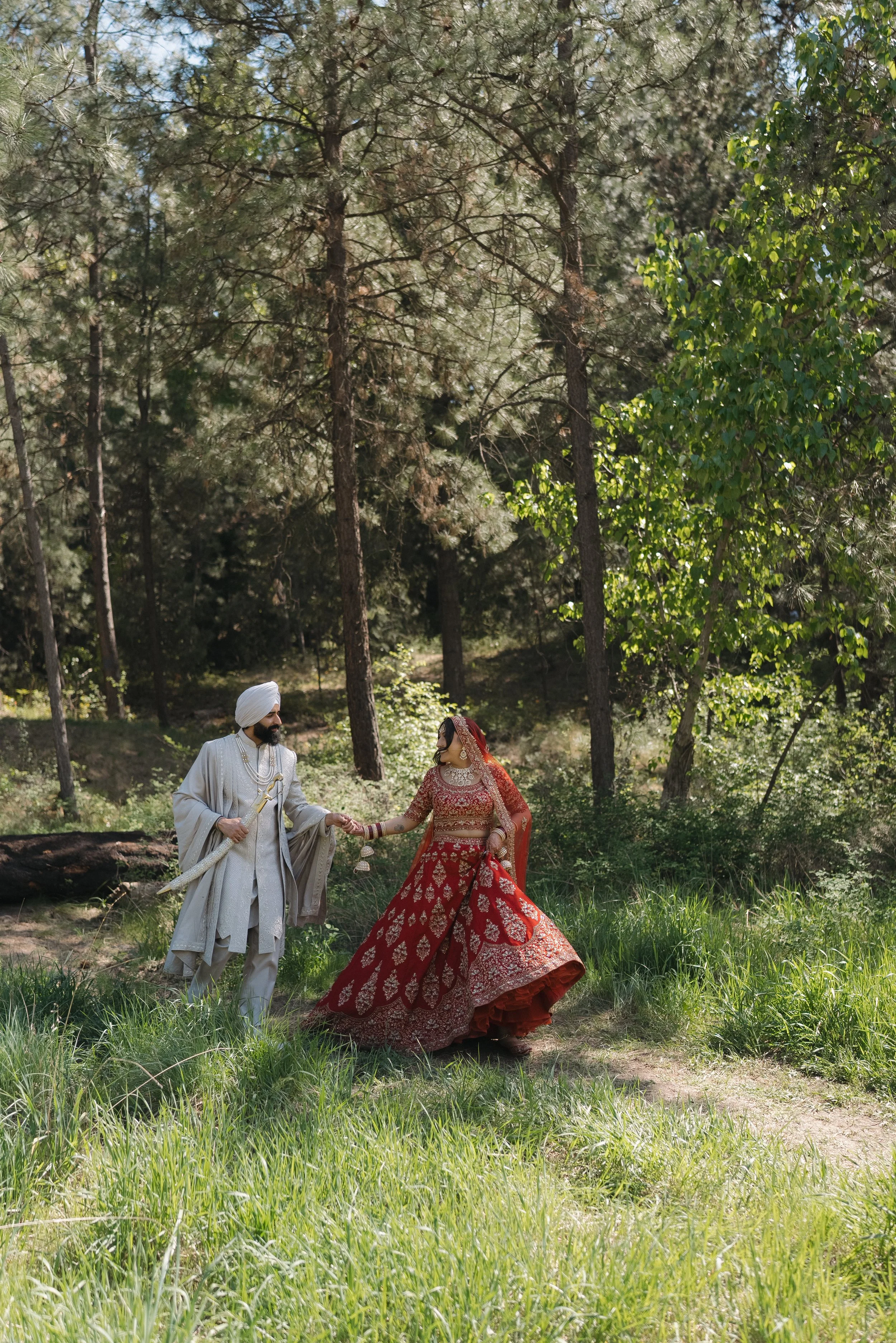 Reena & Nov sharing a candid moment during their wedding