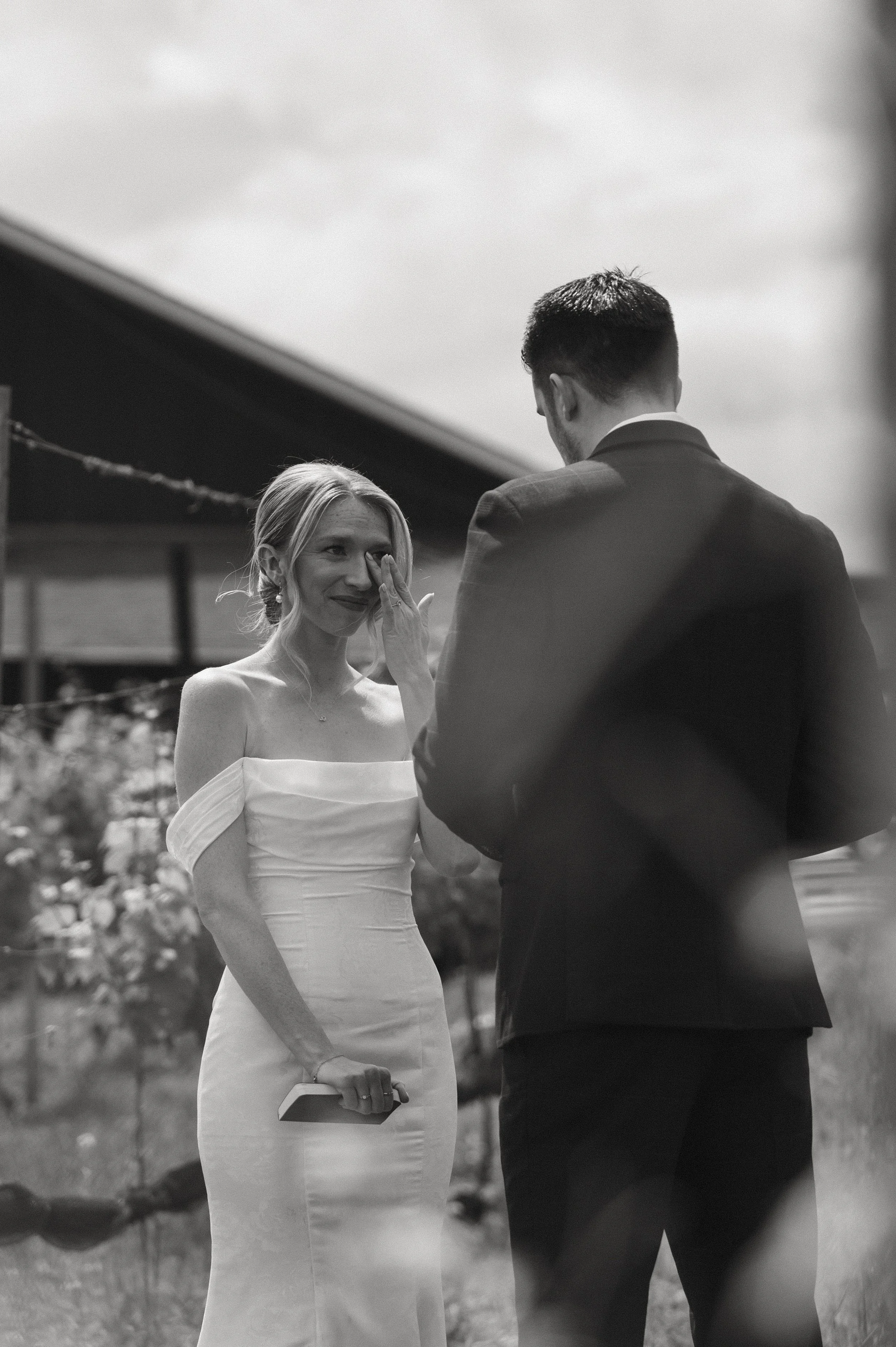 A quiet moment before the ceremony 
