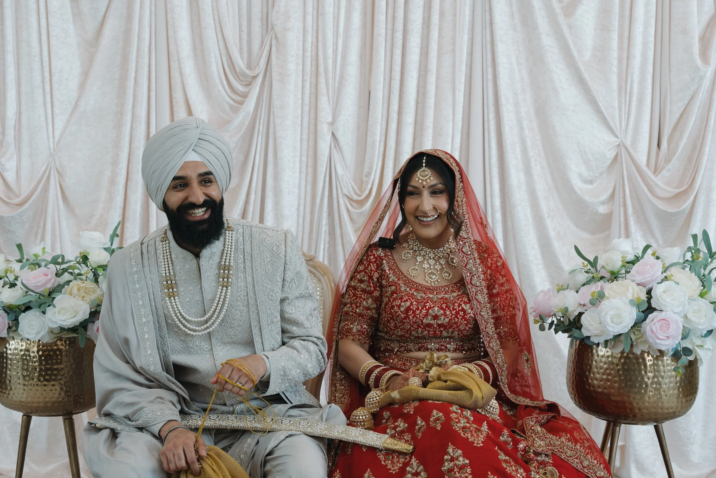 Reena & Nov celebrating the first day of their two-day wedding