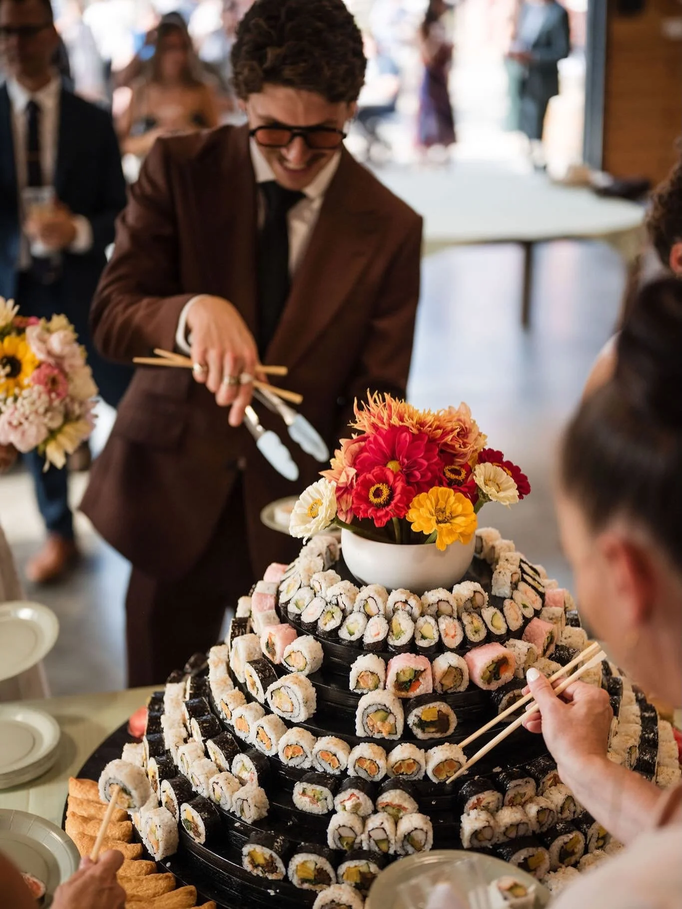 You&rsquo;ve seen champagne towers and espresso martini towers, but what about a sushi tower 🍣🤍

I&rsquo;m heading to Japan for three weeks which has me reminiscing about this moment. Non-traditional food displays like this are such a fun way to su