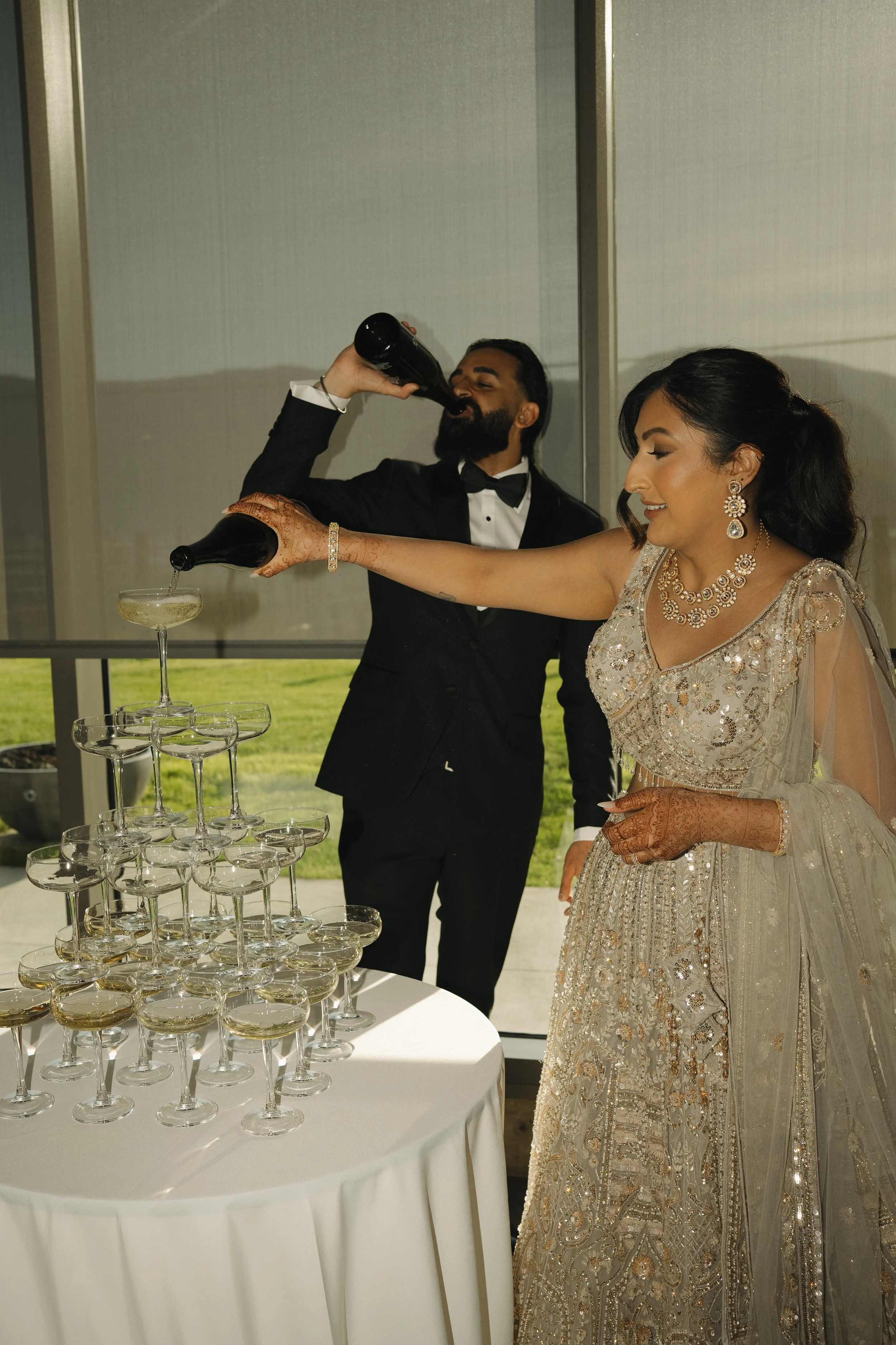 Champagne tower