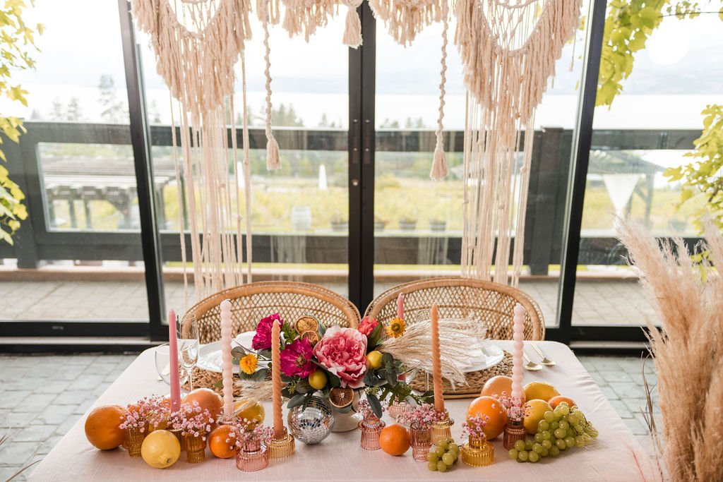 Fruit and Floral Tablescape