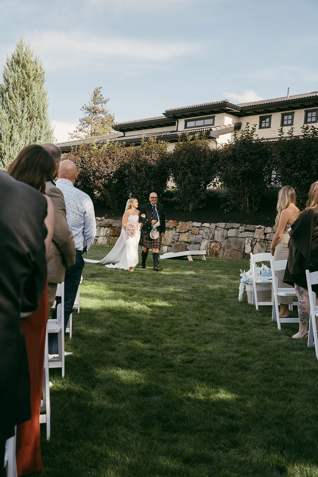 Grace walking down the aisle with her father