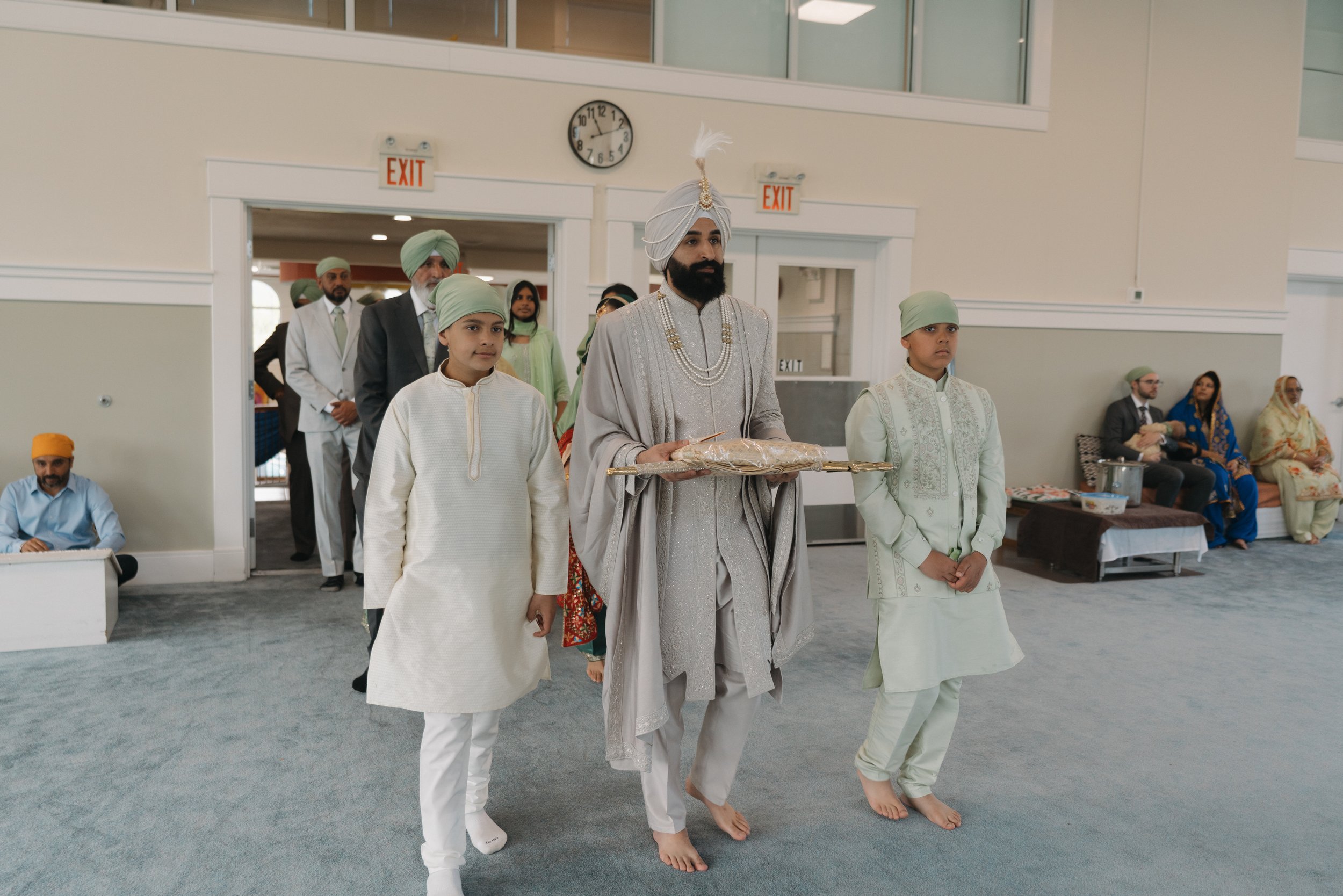 1. A traditional groom’s procession at an Okanagan wedding