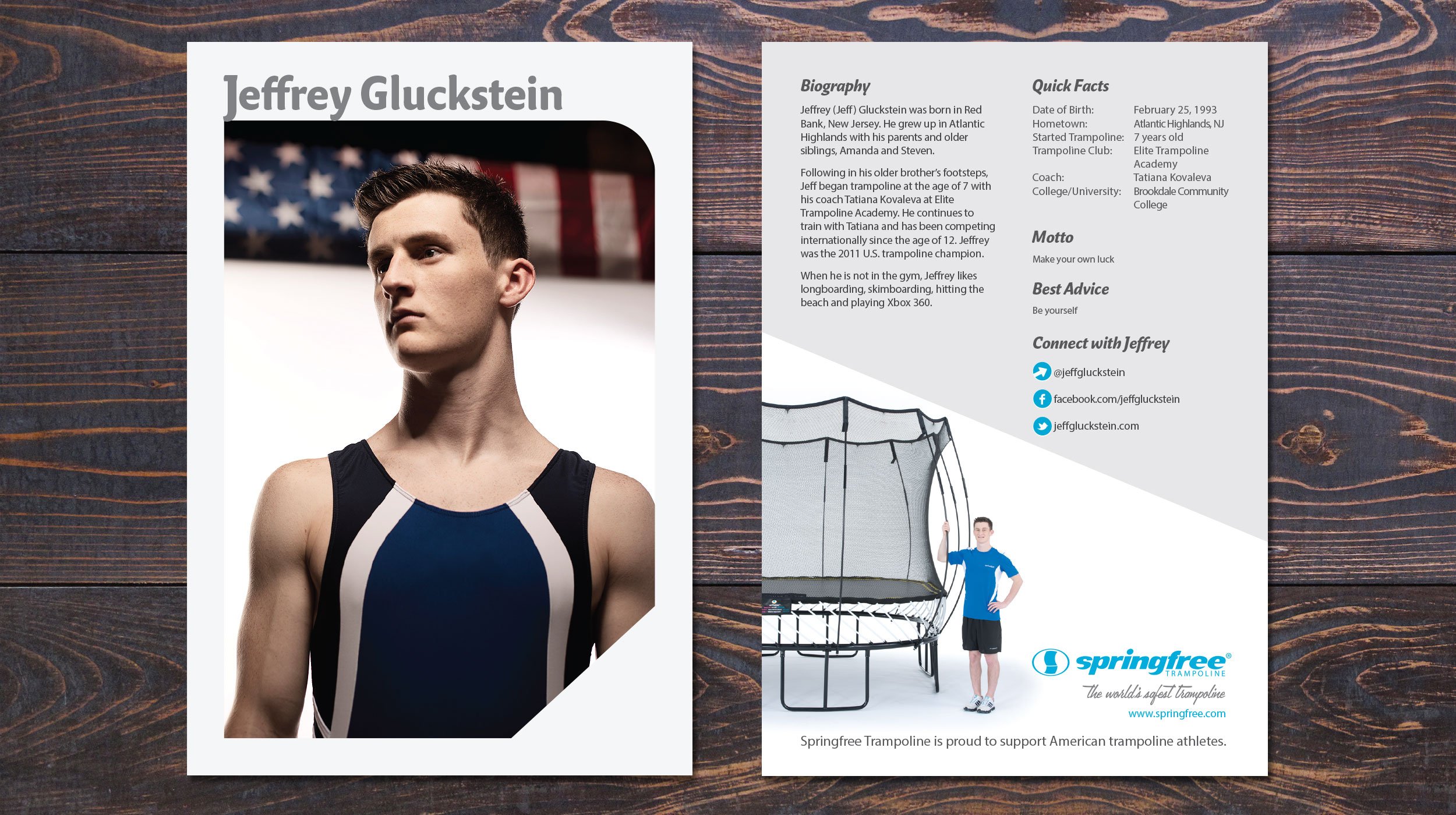 Jeffrey Gluckstein Autograph Card