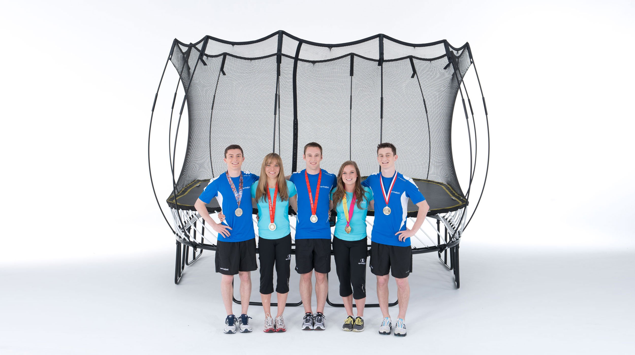 Group photo of Olympians Steven Gluckstein, Karen Cockburn, Jason Burnett, Rosie Maclennan and Jeffrey Gluckstein.