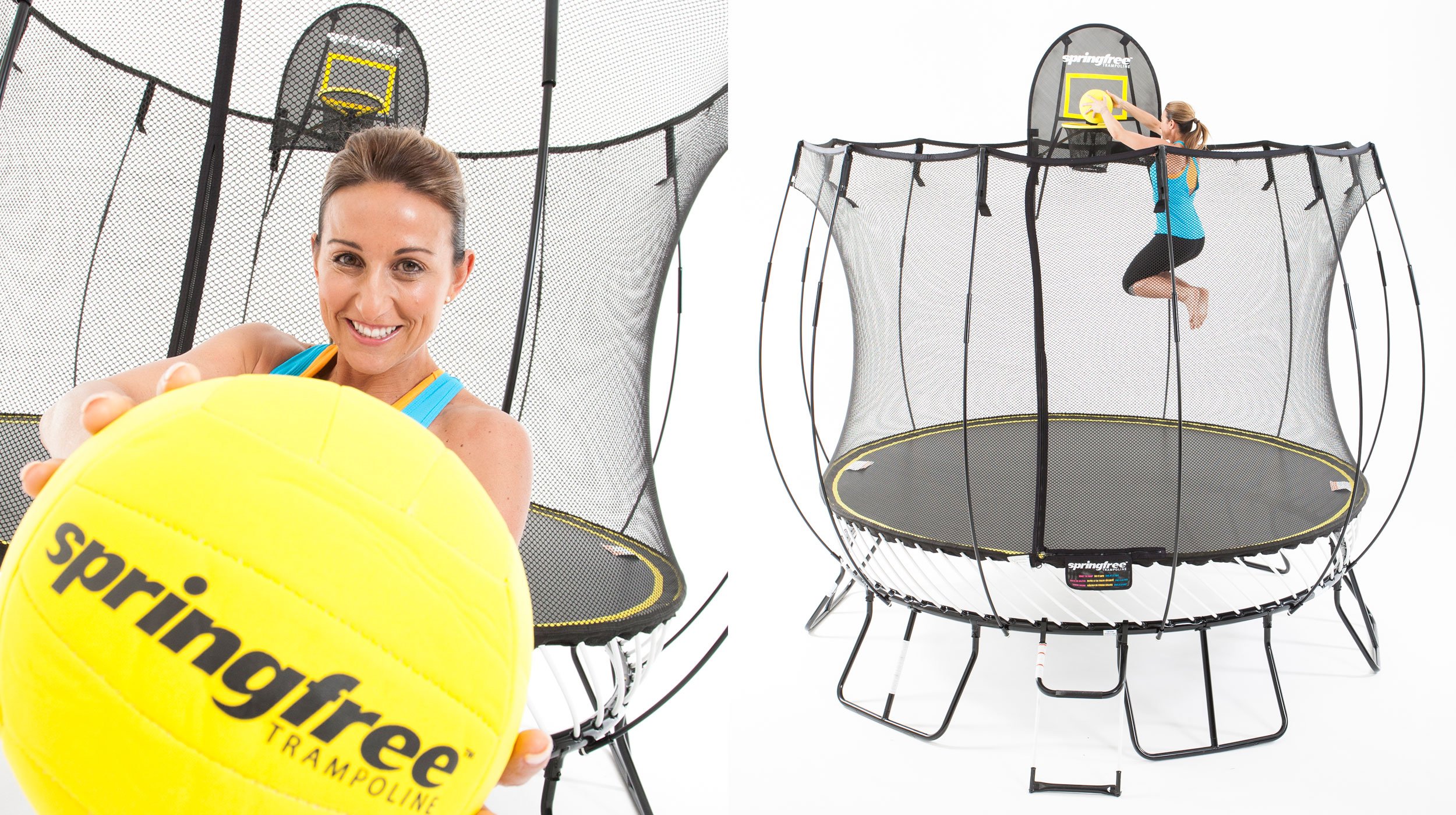 Haley Jane Lewis with Springfree Trampoline