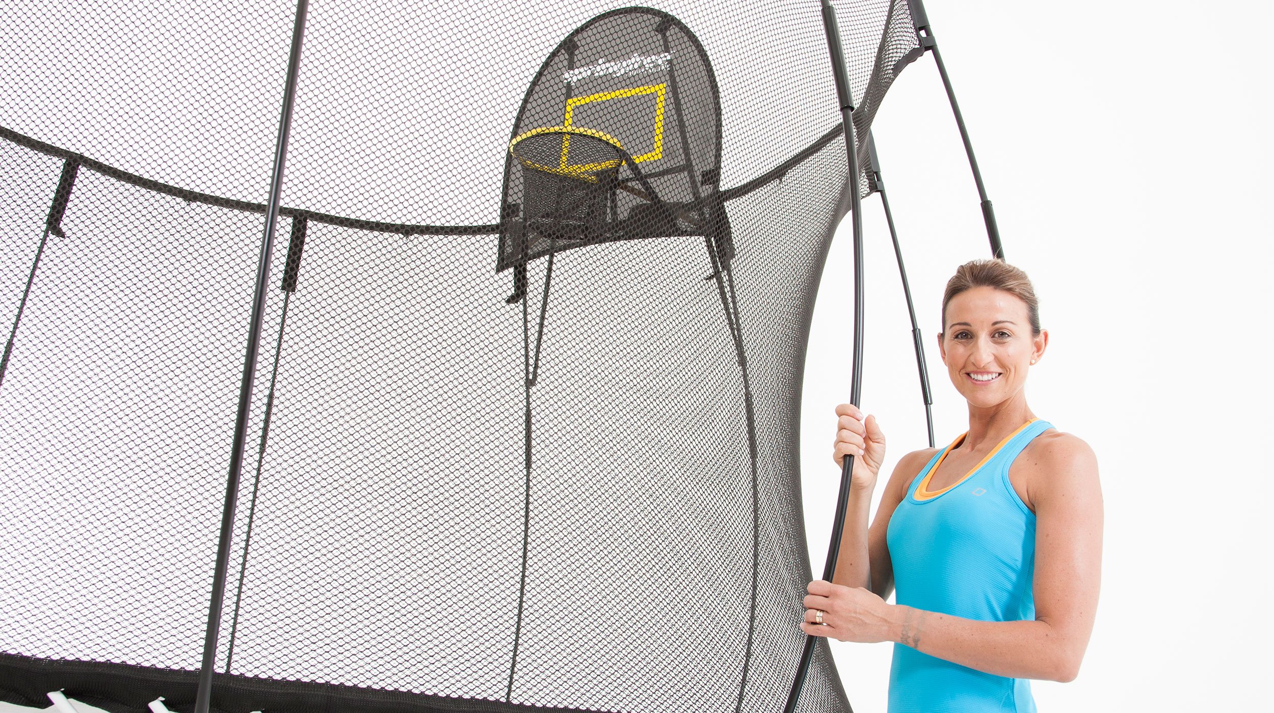 Haley Jane Lewis with Springfree Trampoline