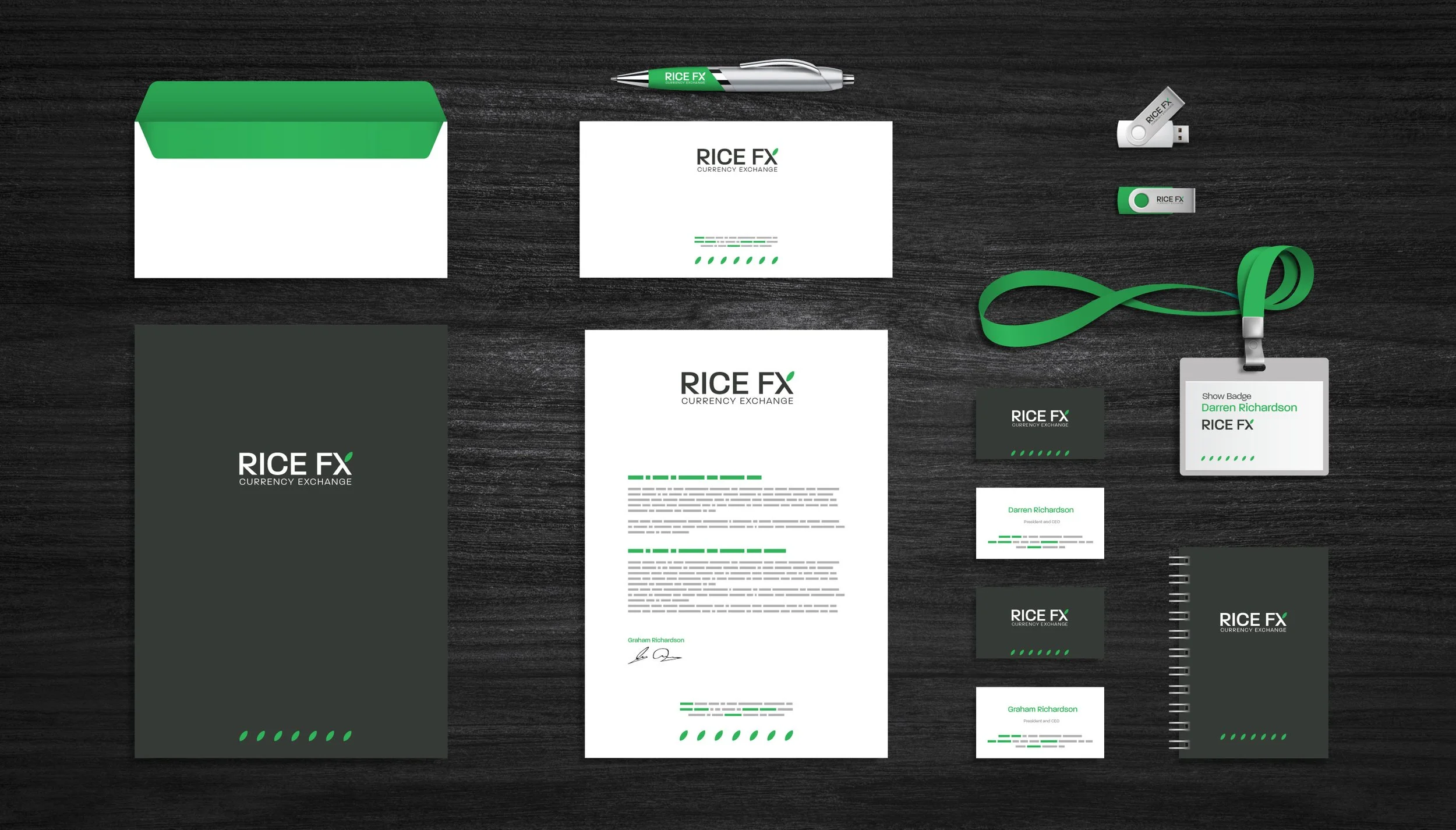 RICE FX - Currency exchange service Corporate Identity