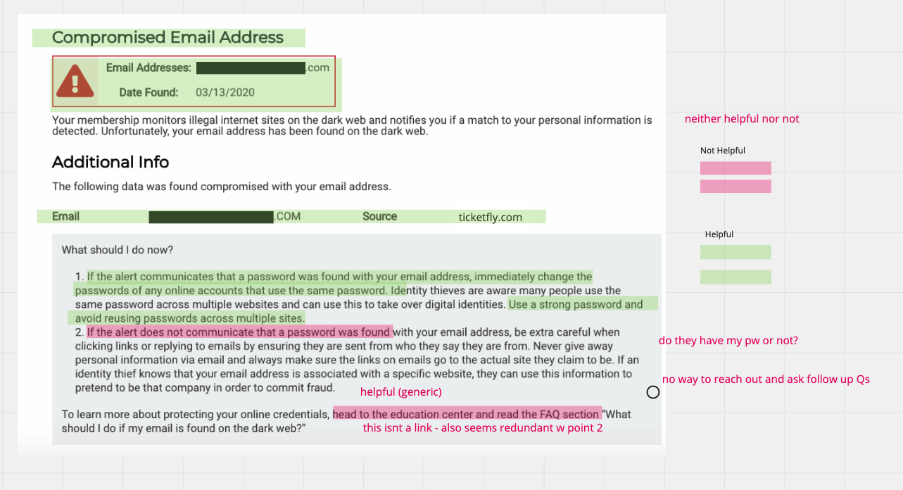 Enhancing a service’s value through clearer content