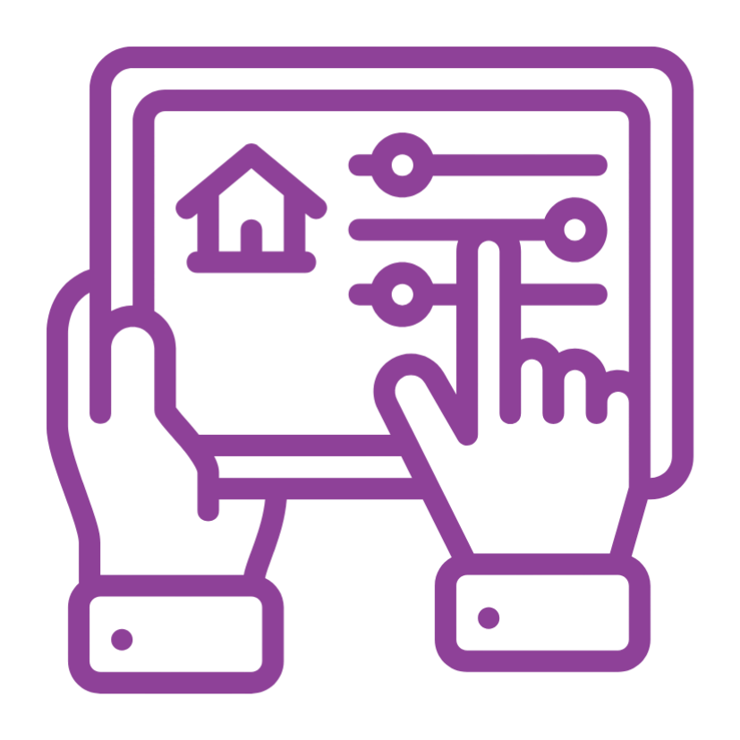 Icon of hands holding tablet