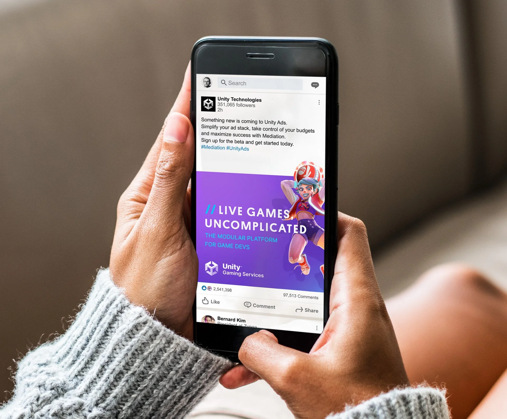 Unity Gaming Services, Ad, LinkedIn