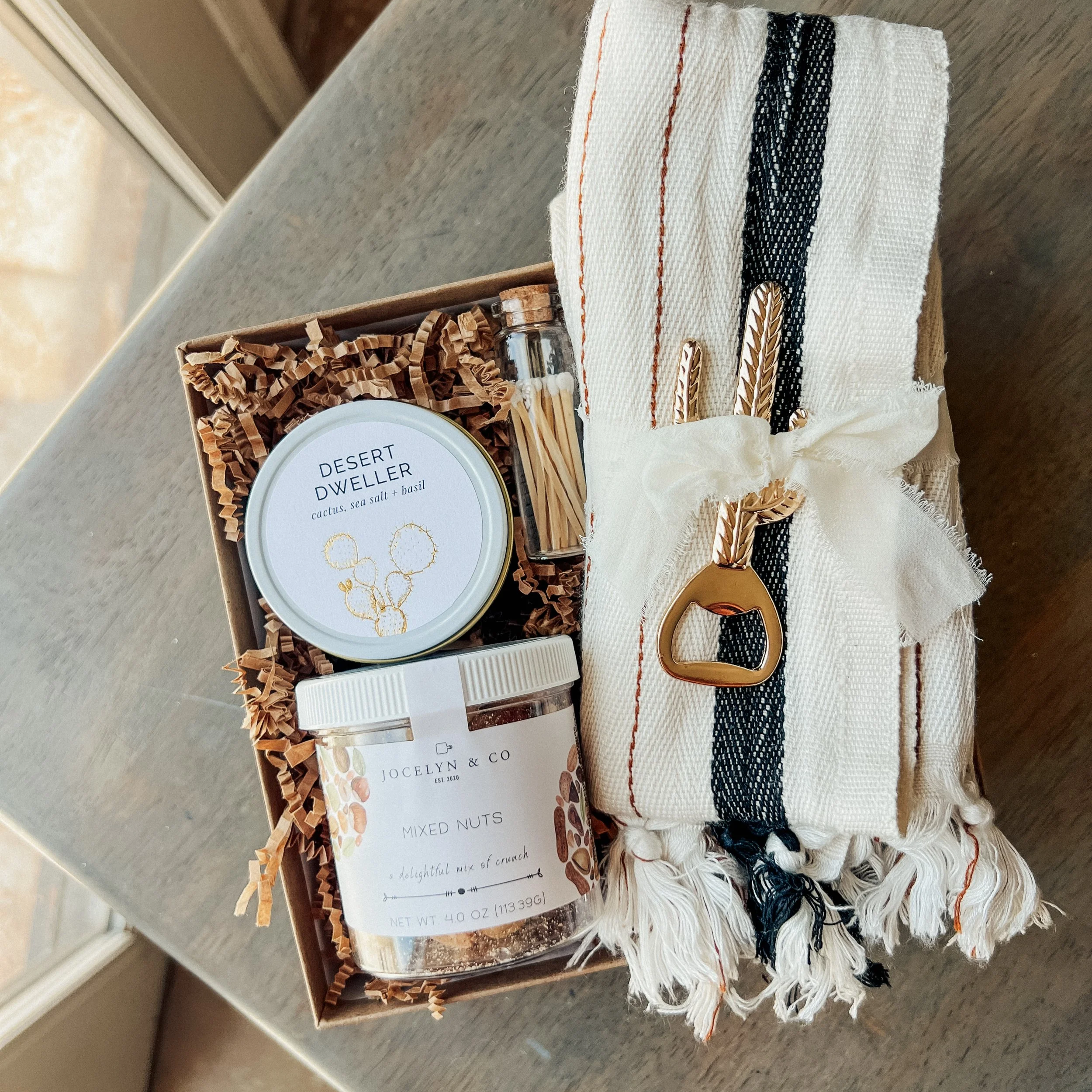 Our “Desert Dweller” gift box is a thoughtful way to celebrate a new home, offer congratulations, or simply bring someone comfort and warmth of the desert.