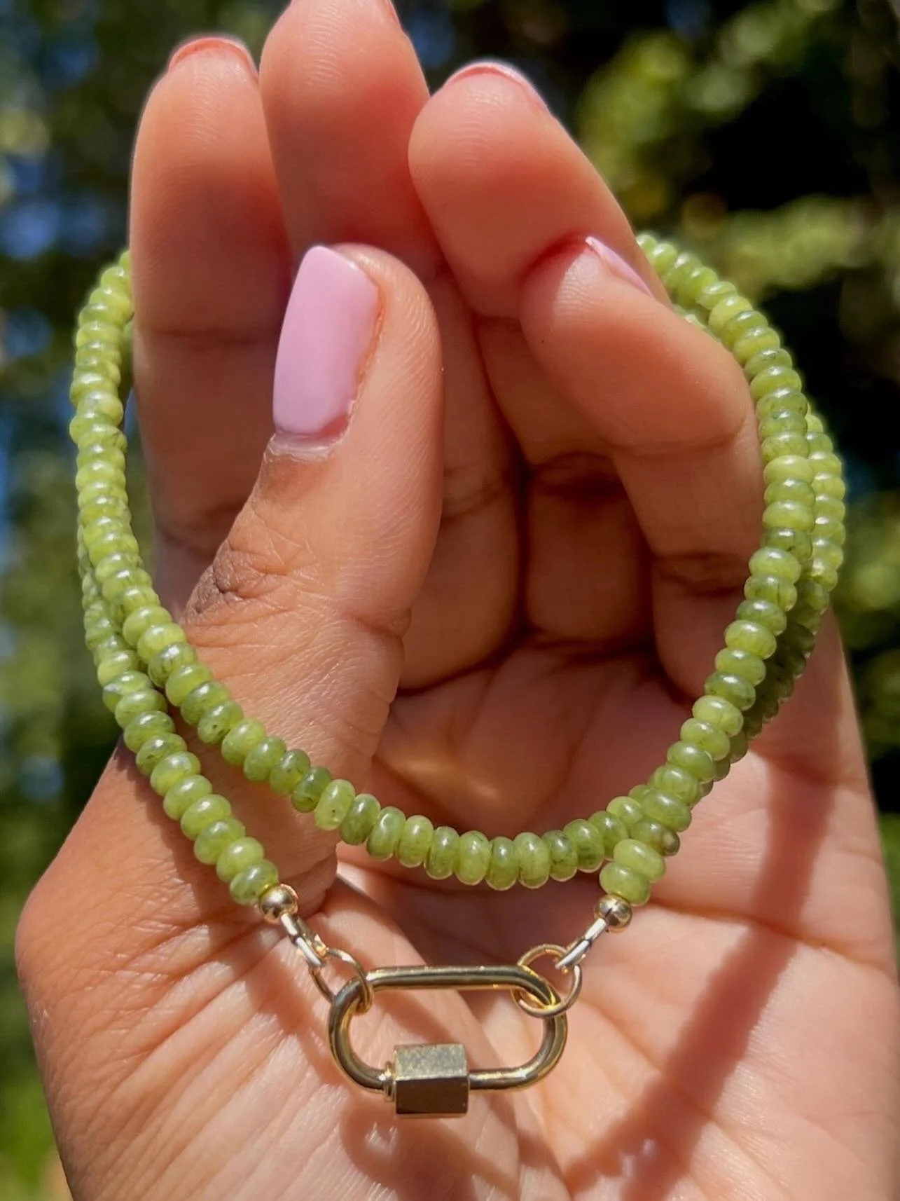 Off to her new hot mom today 🩷

Fun fact about Jade: I began wearing it during one of the most pivotal chapters of my life. At 36, facing the fear of starting over, I felt frozen in a relationship that no longer served me. Within fourteen days of me