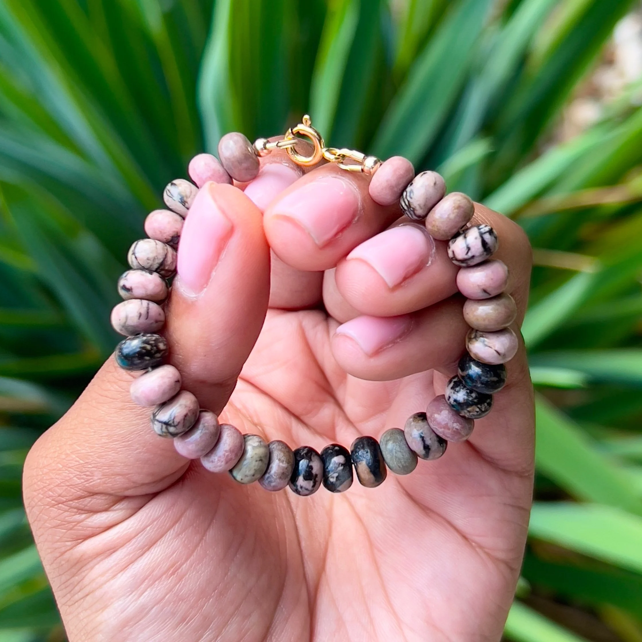 Rhodonite Statement Bracelet