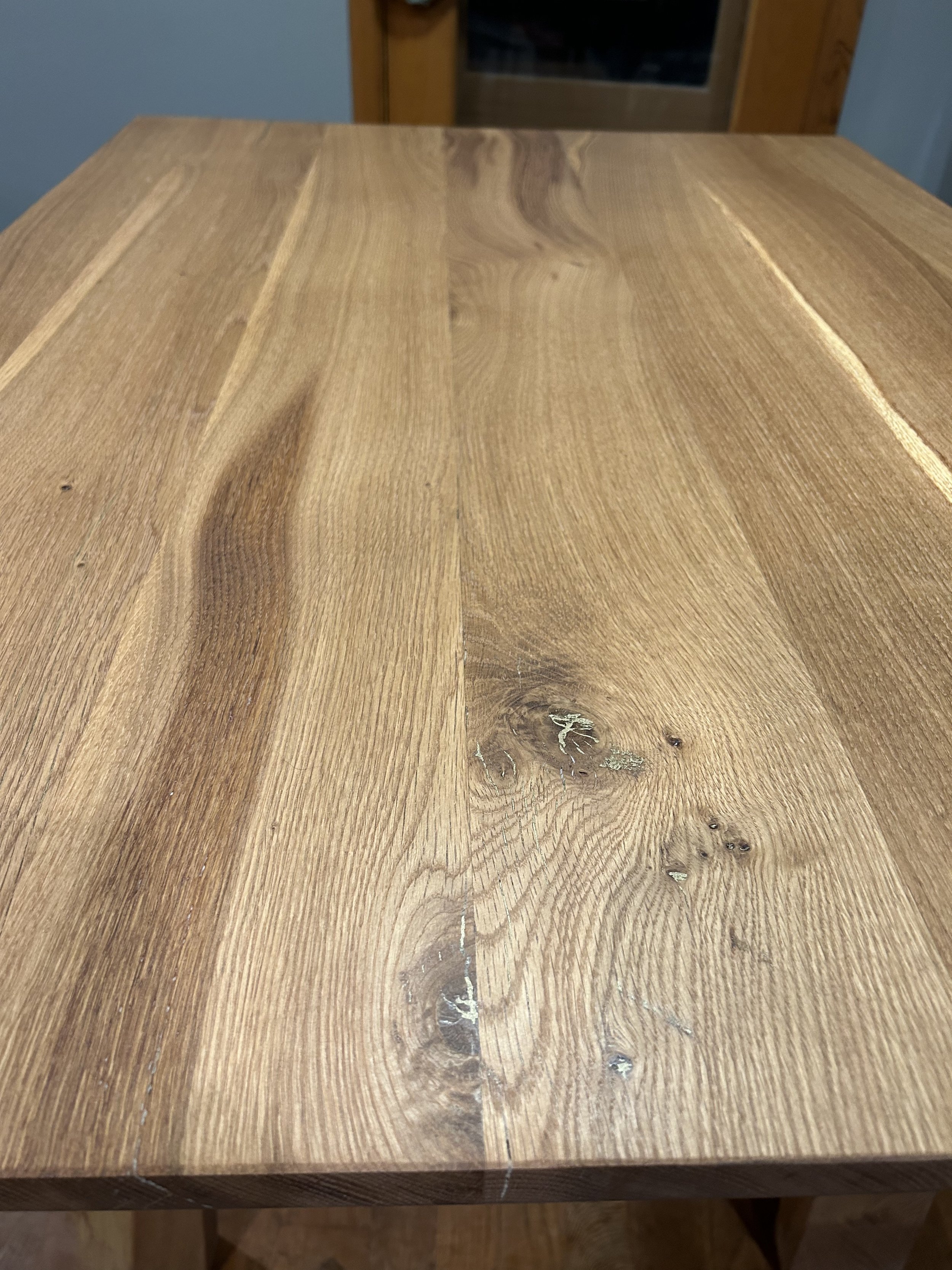 Dining room table from oak slab with bronze epoxy (pic 2 of 2) 