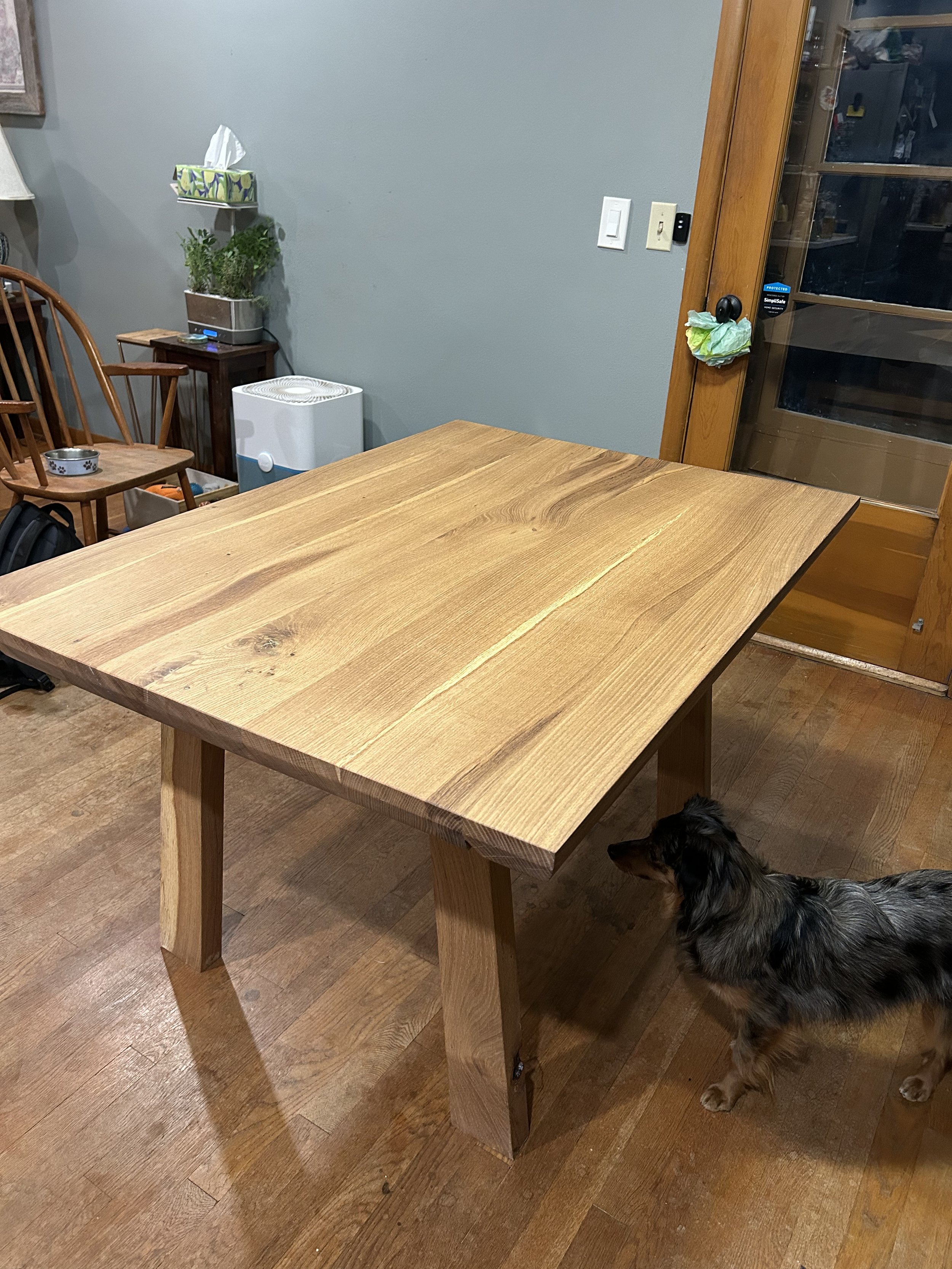 Dining room table from oak slab (pic 1 of 2)