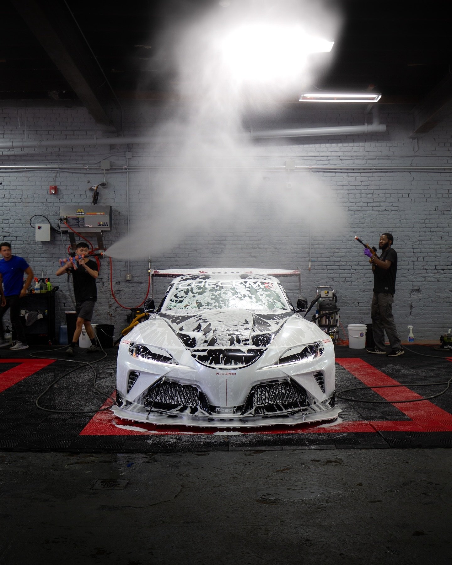 NJ's favorite supra stopped by for our signature detail package 
SWIPE to see the finished product 👉👉

DM or CALL for appointments 

#ToyotaSupra #supramk5 #CarWashDetail #BodyWraps #PPFServices #JDM #CarDetailing #SupraA90 #DetailingWorld #WrapLif