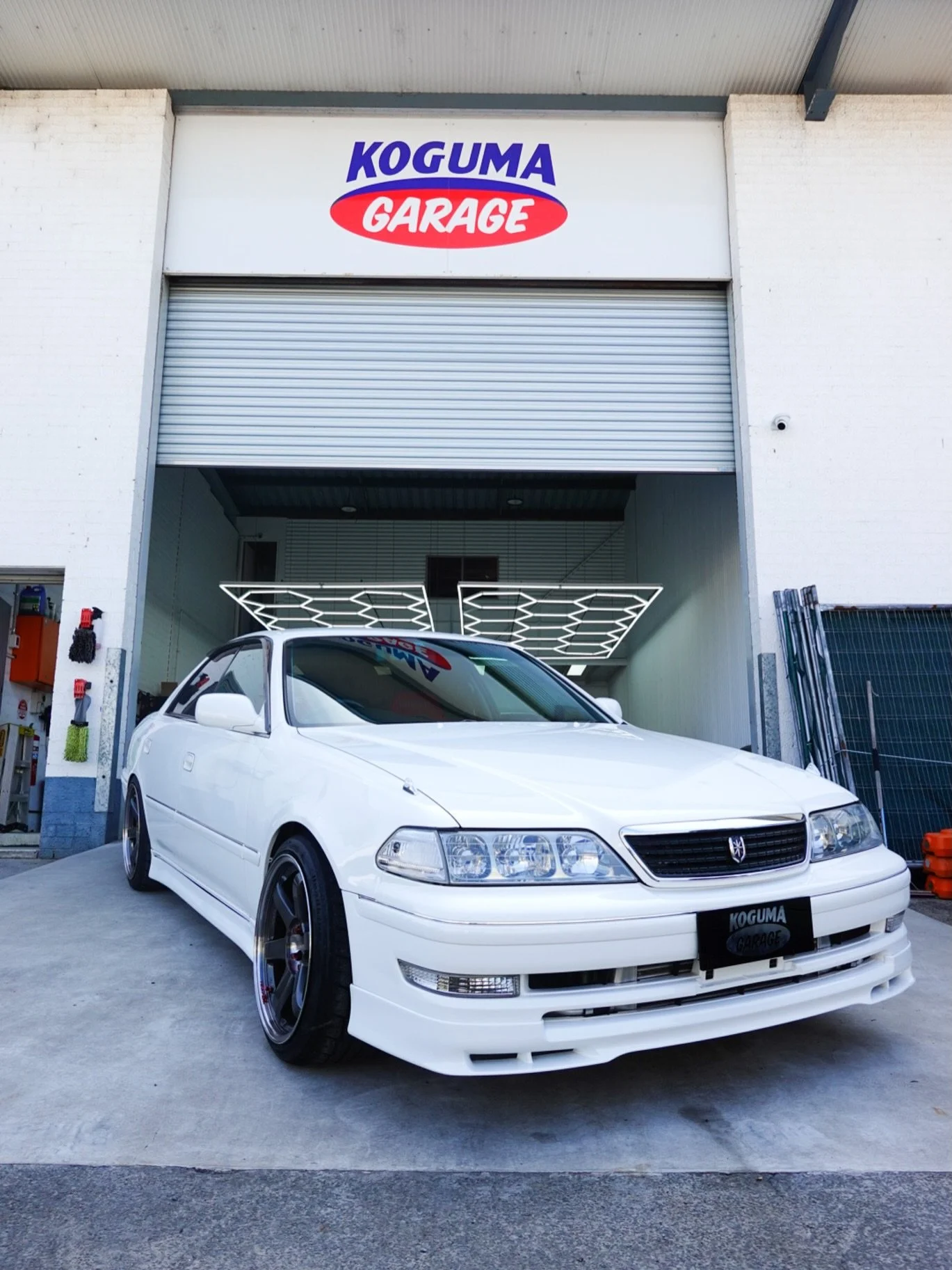 Toyota JZX MkII back in for a refresh after some track action.

- Rear lip repaired &amp; refinished
- Rear bumper repaired &amp; refinished
- Quarter panel repaired &amp; refinished
- Chassis rail repaired

Push it at the track &mdash; we&rsquo;ll t