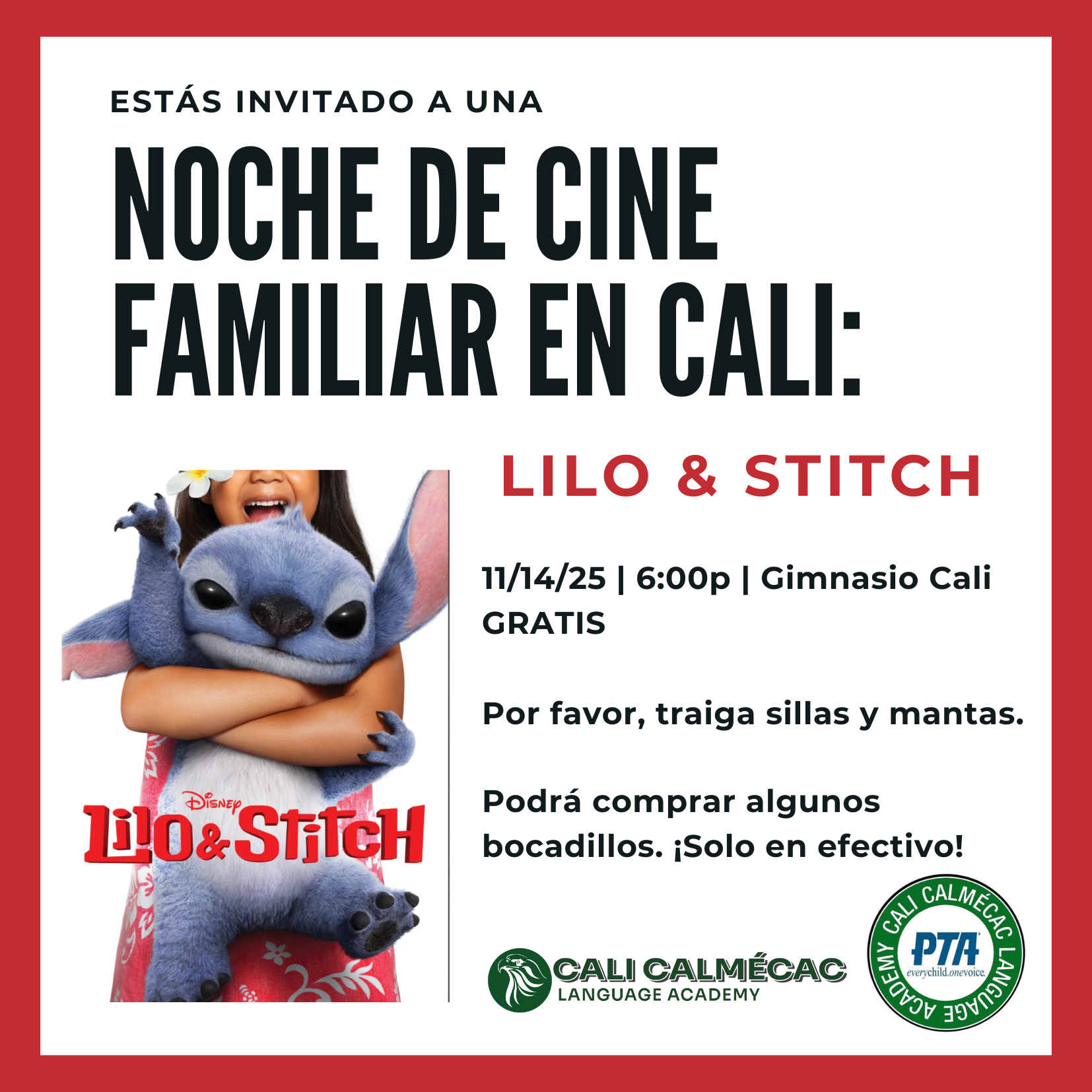 Family Movie Night/ Noche de cine familiar en Cali