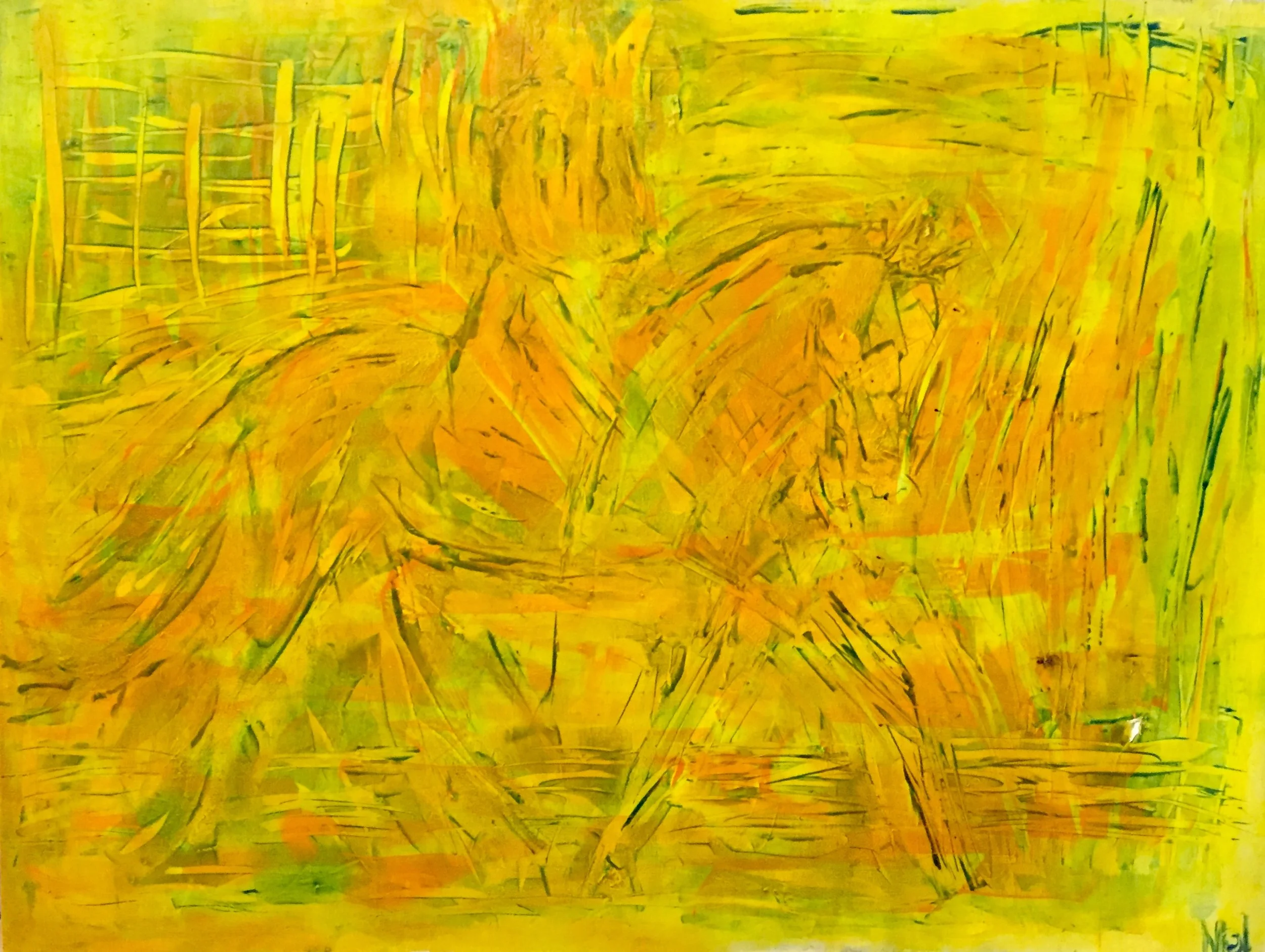 Shoulder In  - acrylic on canvas