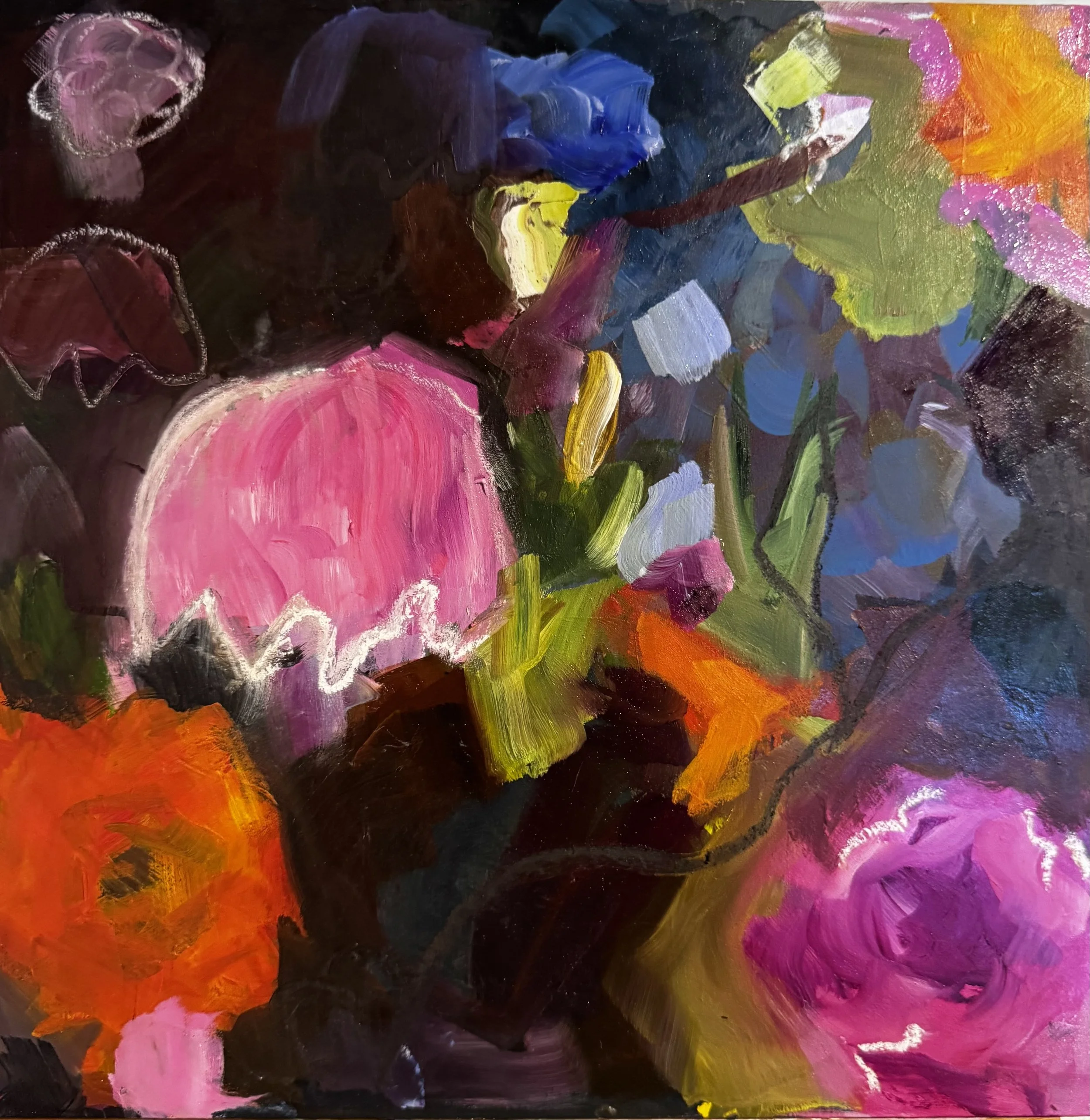 Crazy Colour Cousins - oil on board