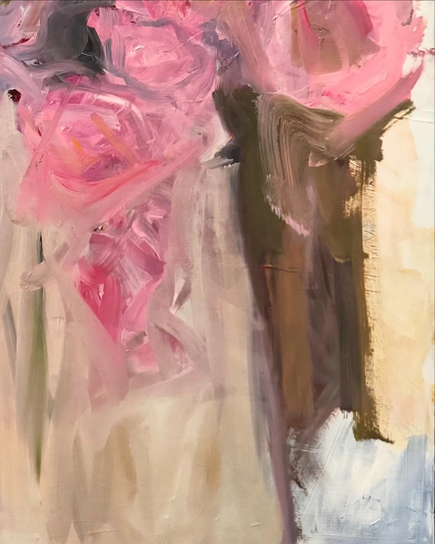 Tall Serious Vase - oil on board