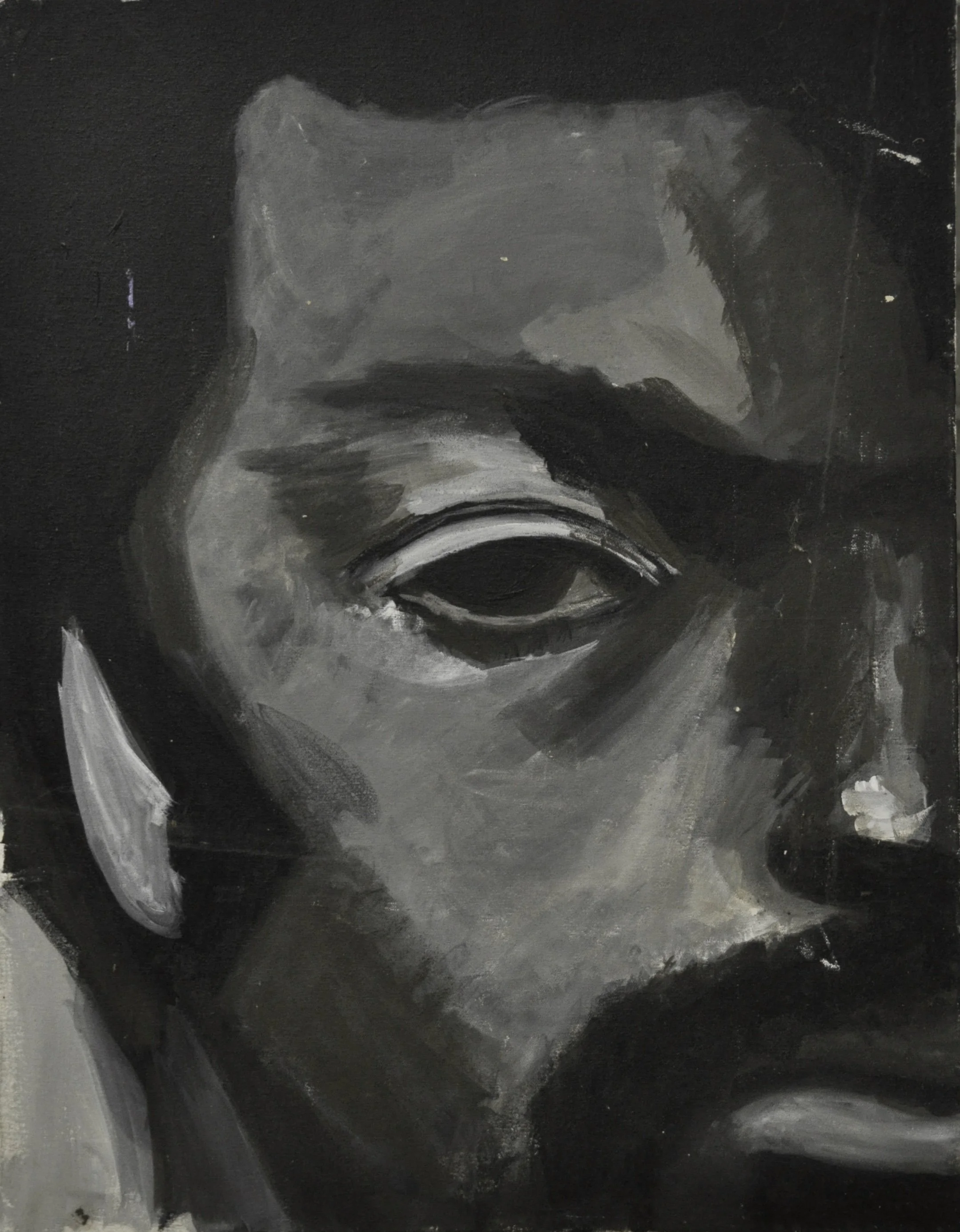 Samuel L. Jackson, 90s Overfill Portrait - acrylic on canvas