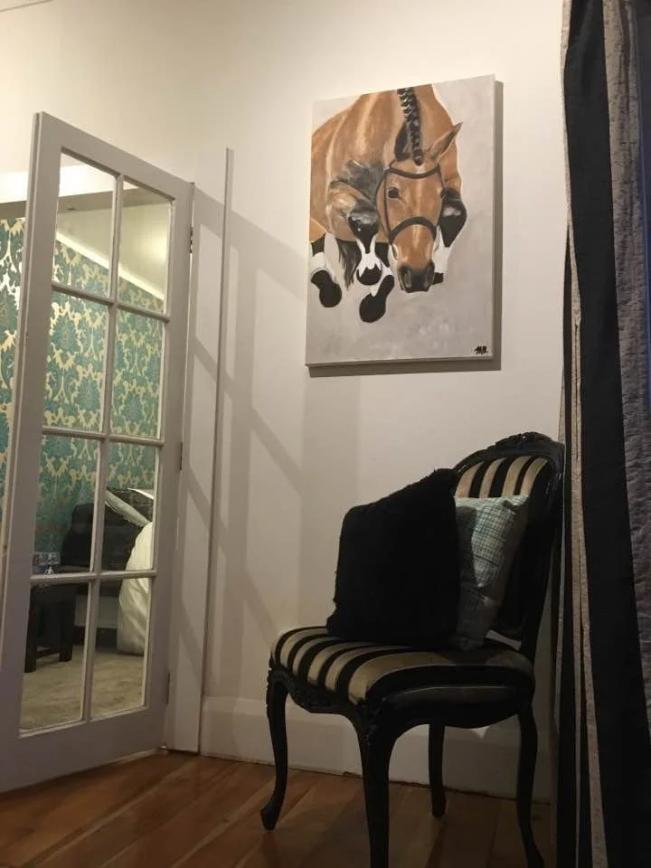 Knees #2 hanging in her forever home