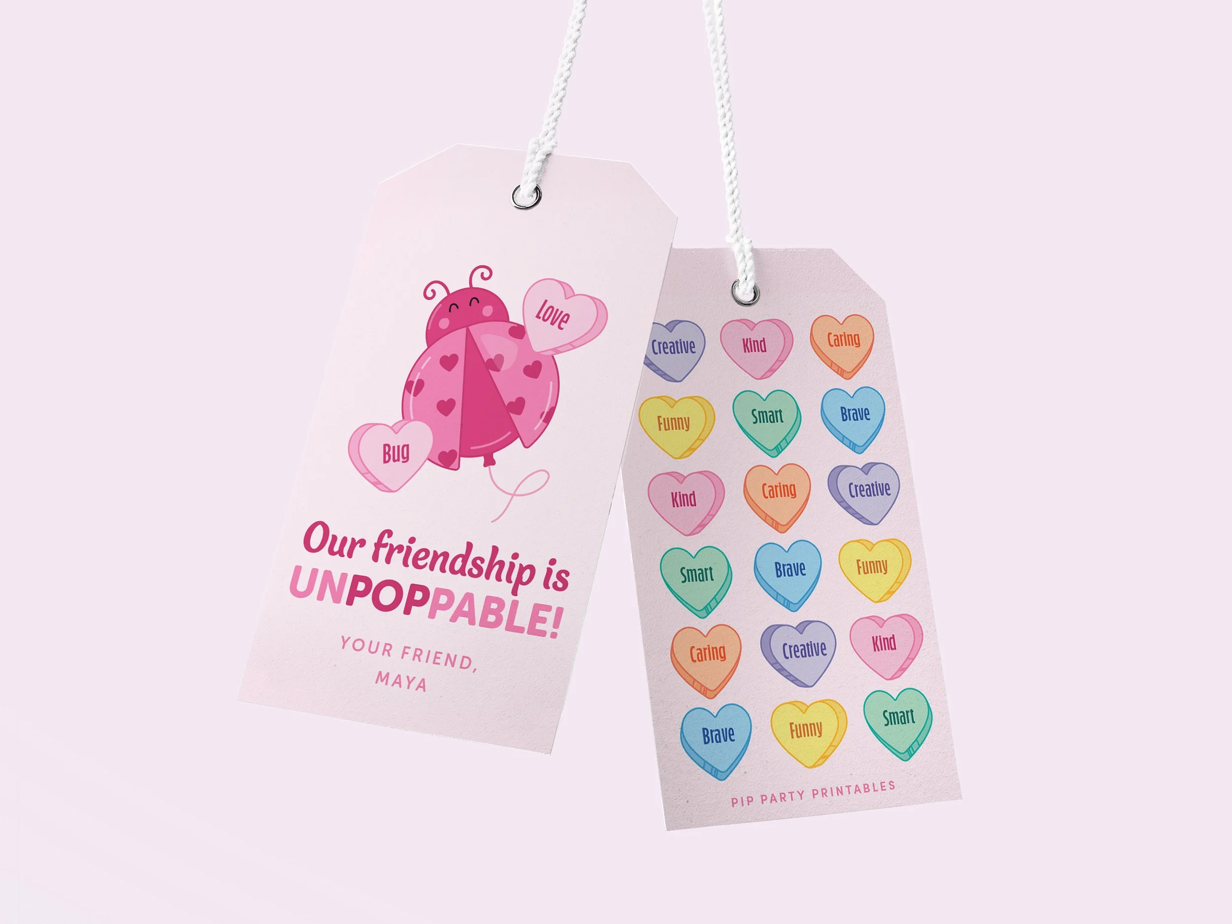 Bubble Themed Valentine's Day Tags