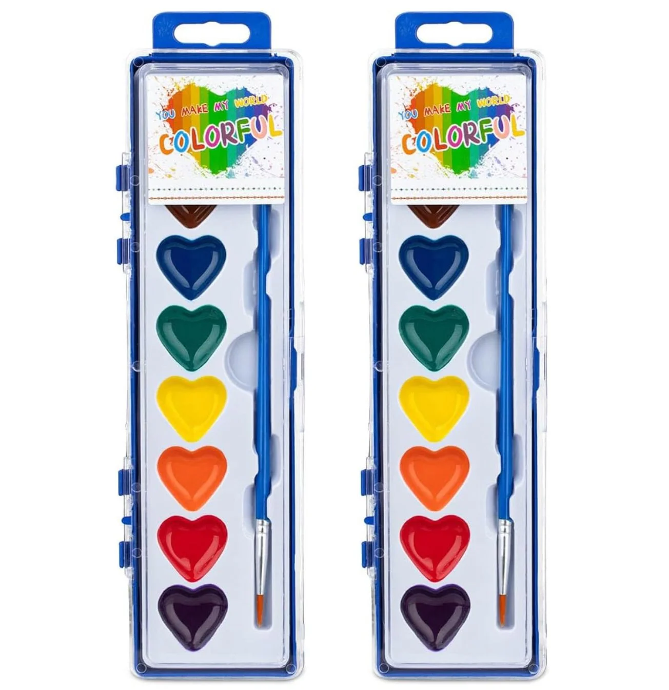 Heart shaped watercolor paint set