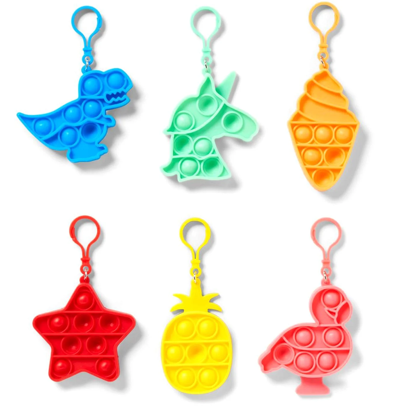 Multicolor pop it keychains