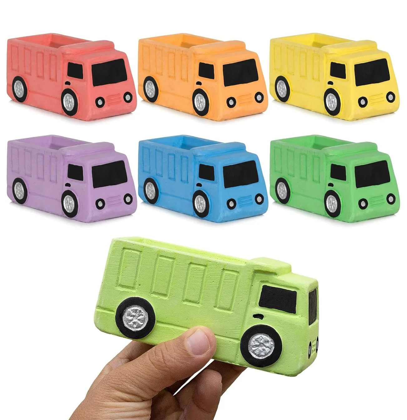 Truck shaped dump truck multicolored chalk