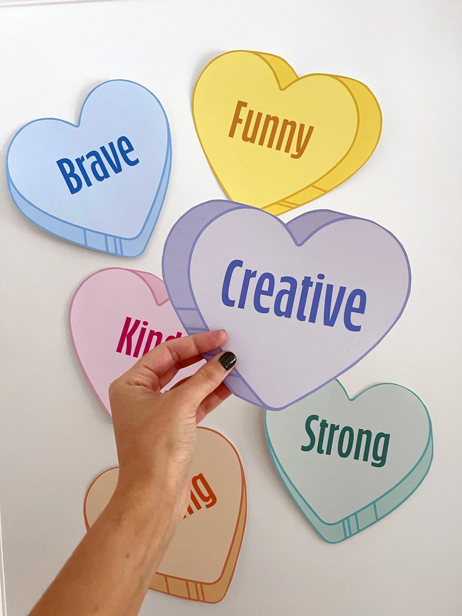 Affirmation hearts for valentines day